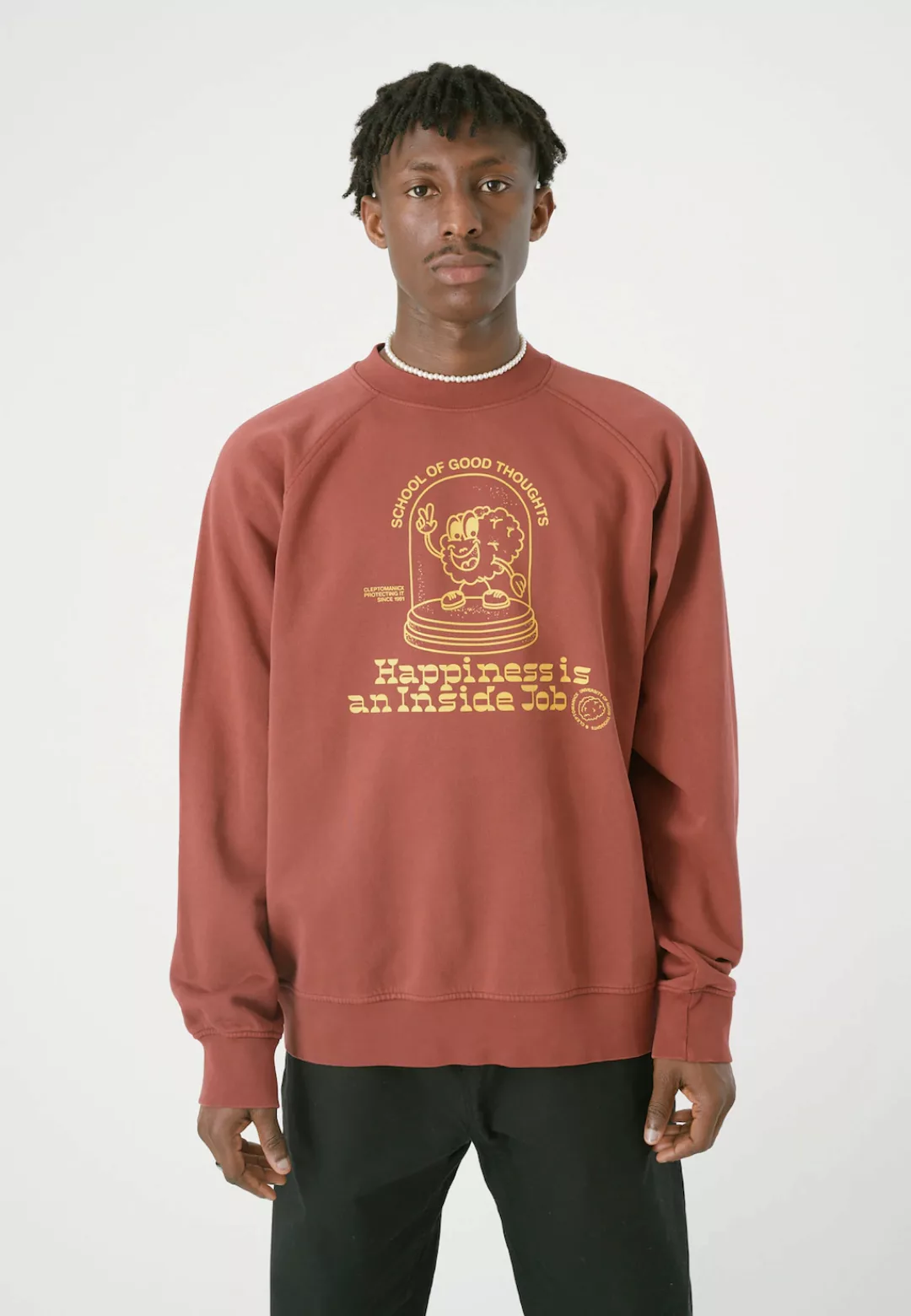 Cleptomanicx Sweatshirt "Happiness", mit coolem Frontdruck günstig online kaufen