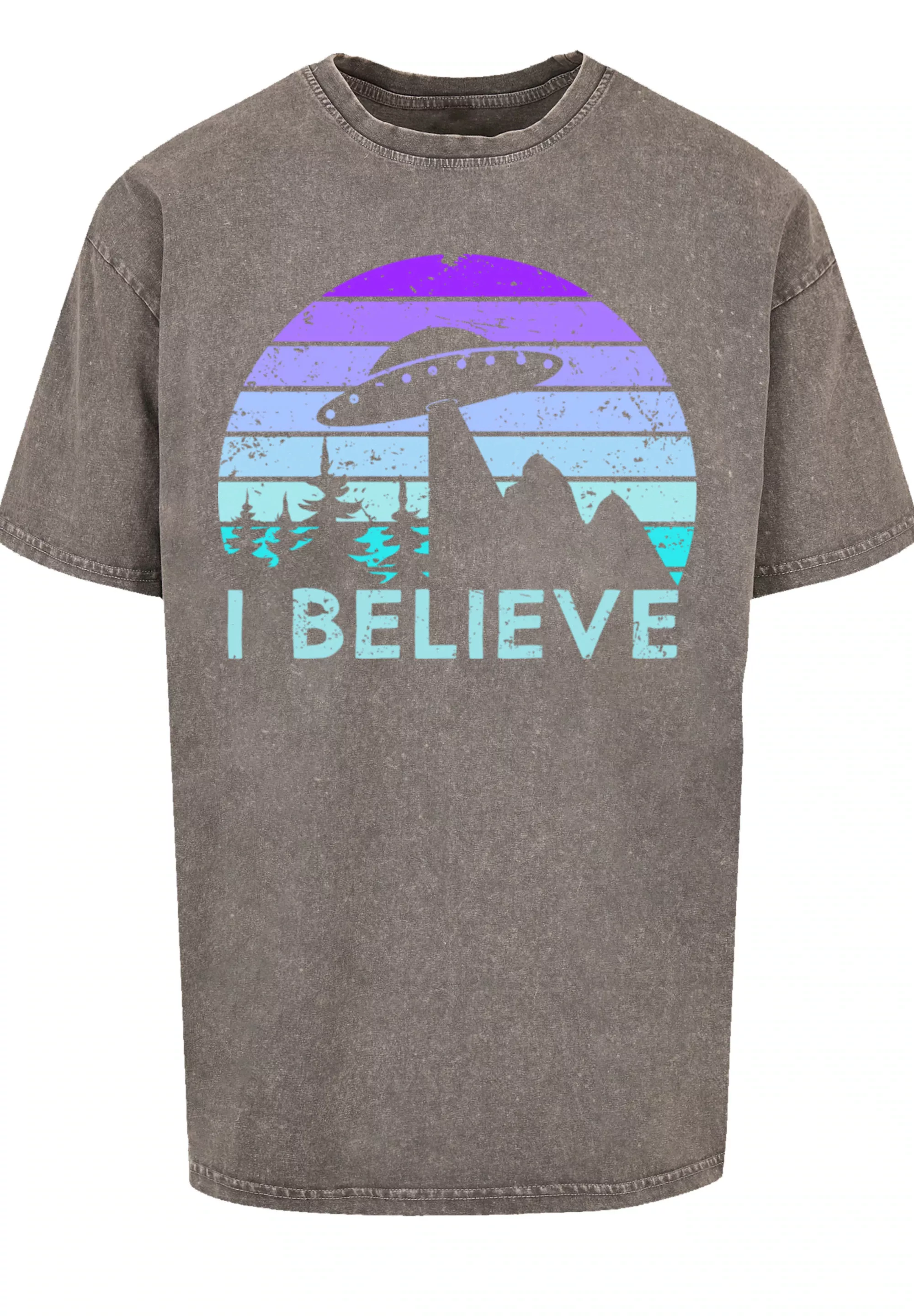 F4NT4STIC T-Shirt "I BELIEVE UFO Alien Raumschiff Retro", Premium Qualität günstig online kaufen