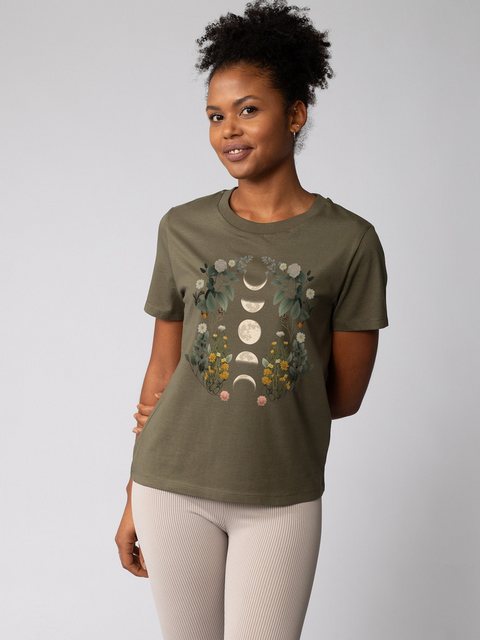 wat? Apparel T-Shirt Moonphases & Flowers günstig online kaufen