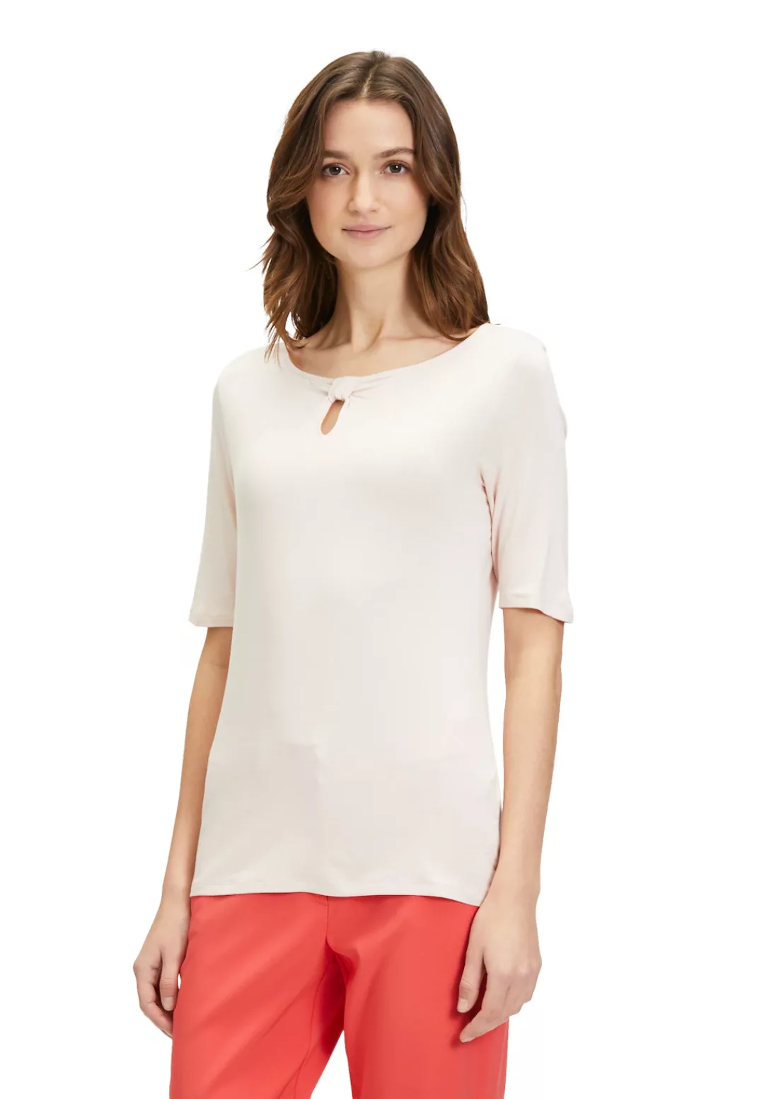 Betty Barclay Kurzarmshirt "Betty Barclay Basic Shirt mit Schleifenknoten", günstig online kaufen