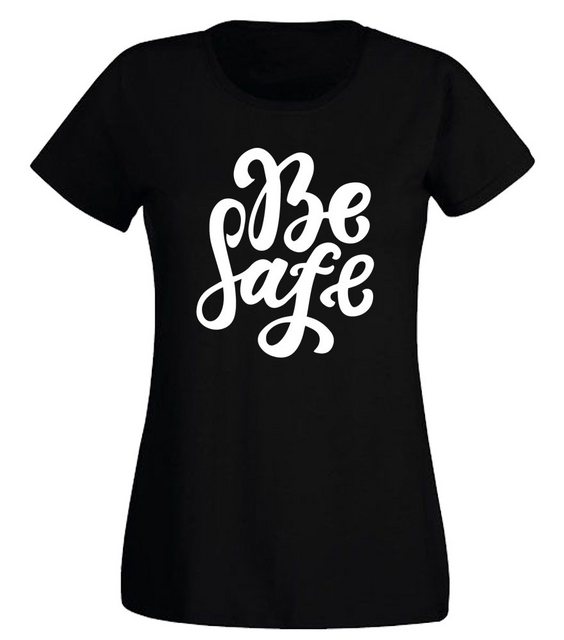 G-graphics Print-Shirt Damen T-Shirt - Be safe Slim-fit-Shirt, mit Frontpri günstig online kaufen