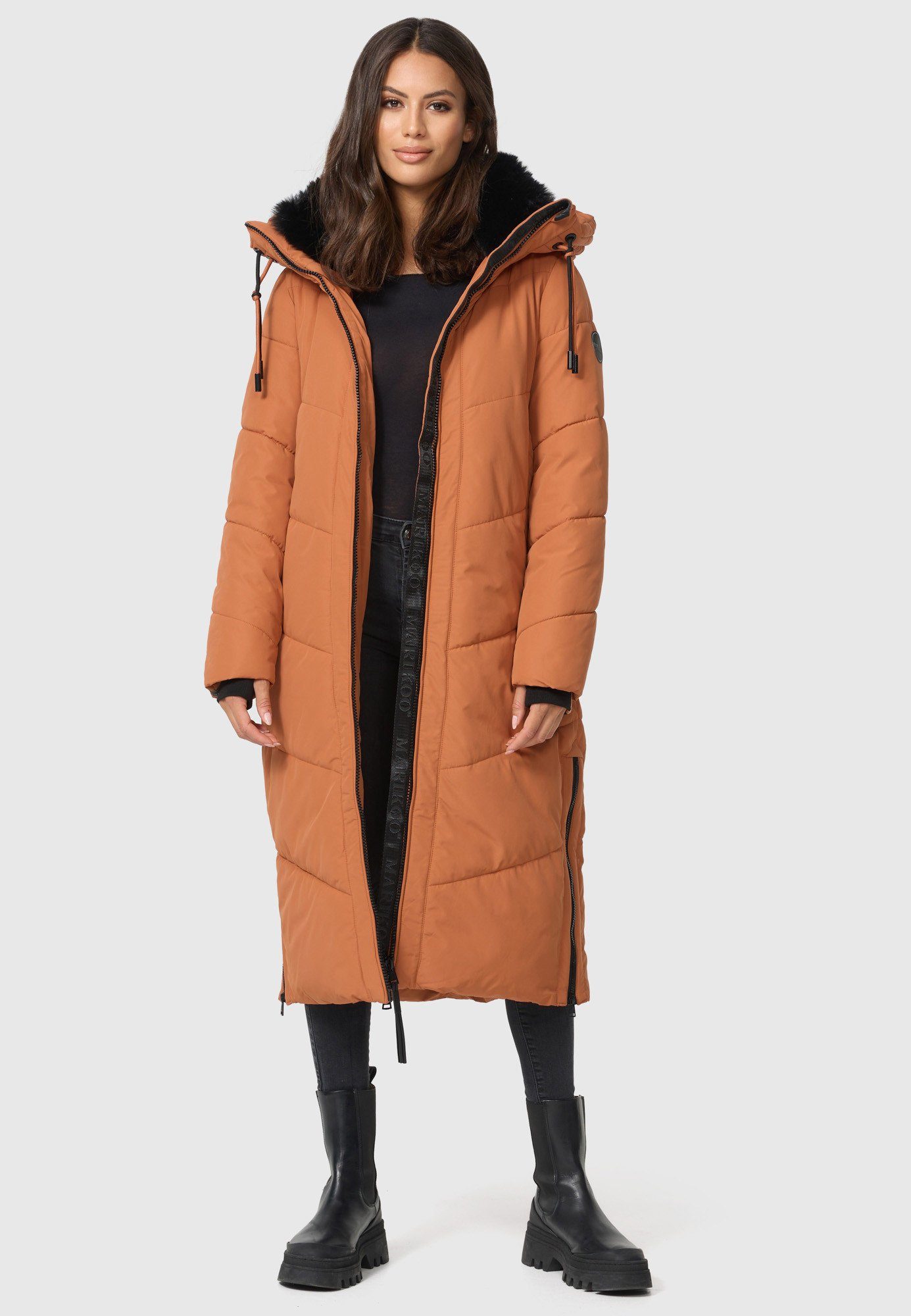 Marikoo Winterjacke "Nadaree XVI", Stepp Mantel mit großer Kapuze günstig online kaufen