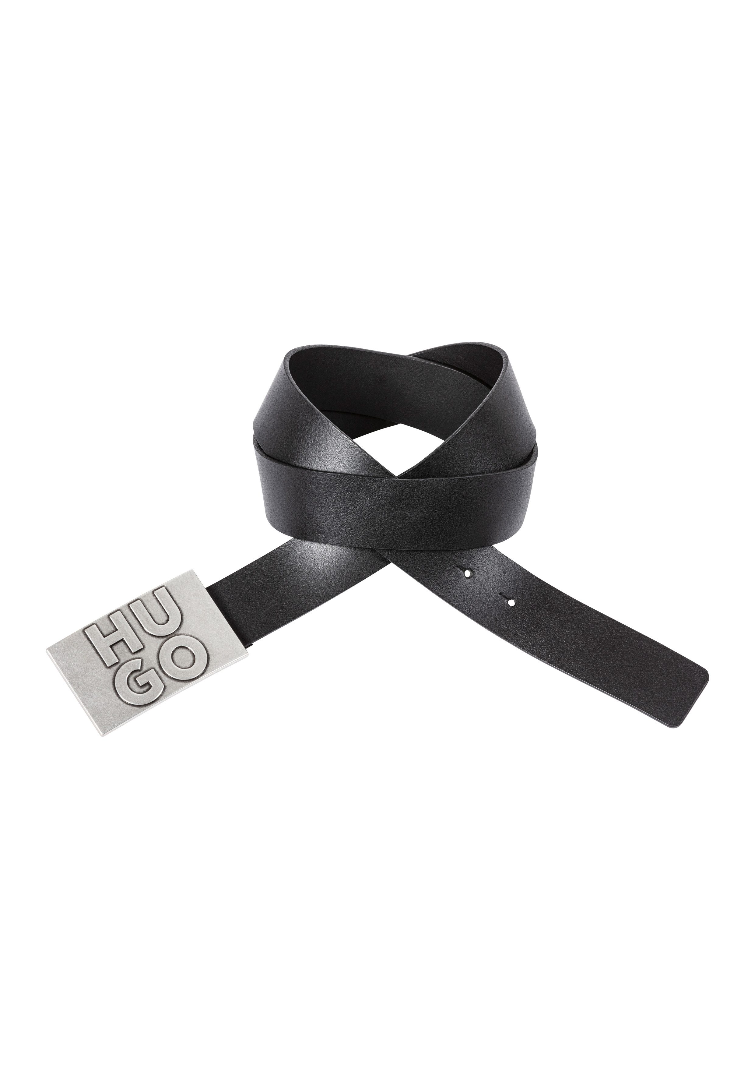 HUGO Ledergürtel Gunter_Sz35 Mit Markenlabel von günstig online kaufen