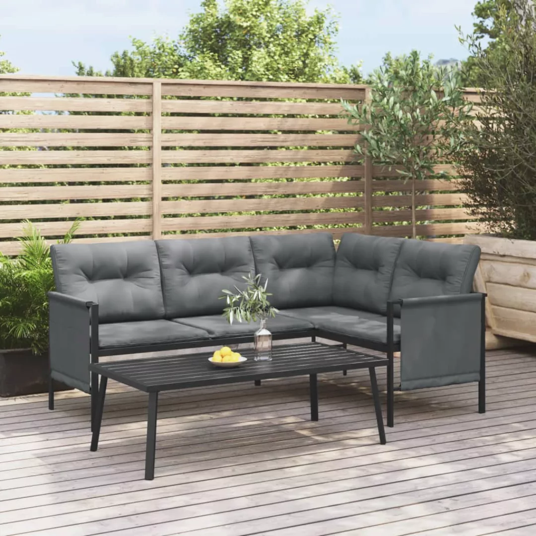 Vidaxl 2-tlg. Garten-lounge-set Anthrazit Stahl günstig online kaufen