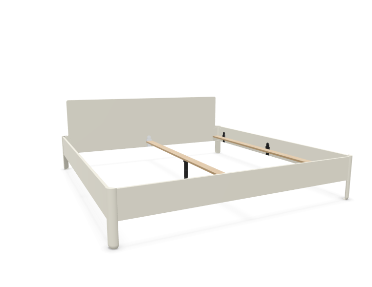 NAIT Doppelbett farbig lackiert Brillantgelb 200 x 210cm Mit Kopfteil günstig online kaufen