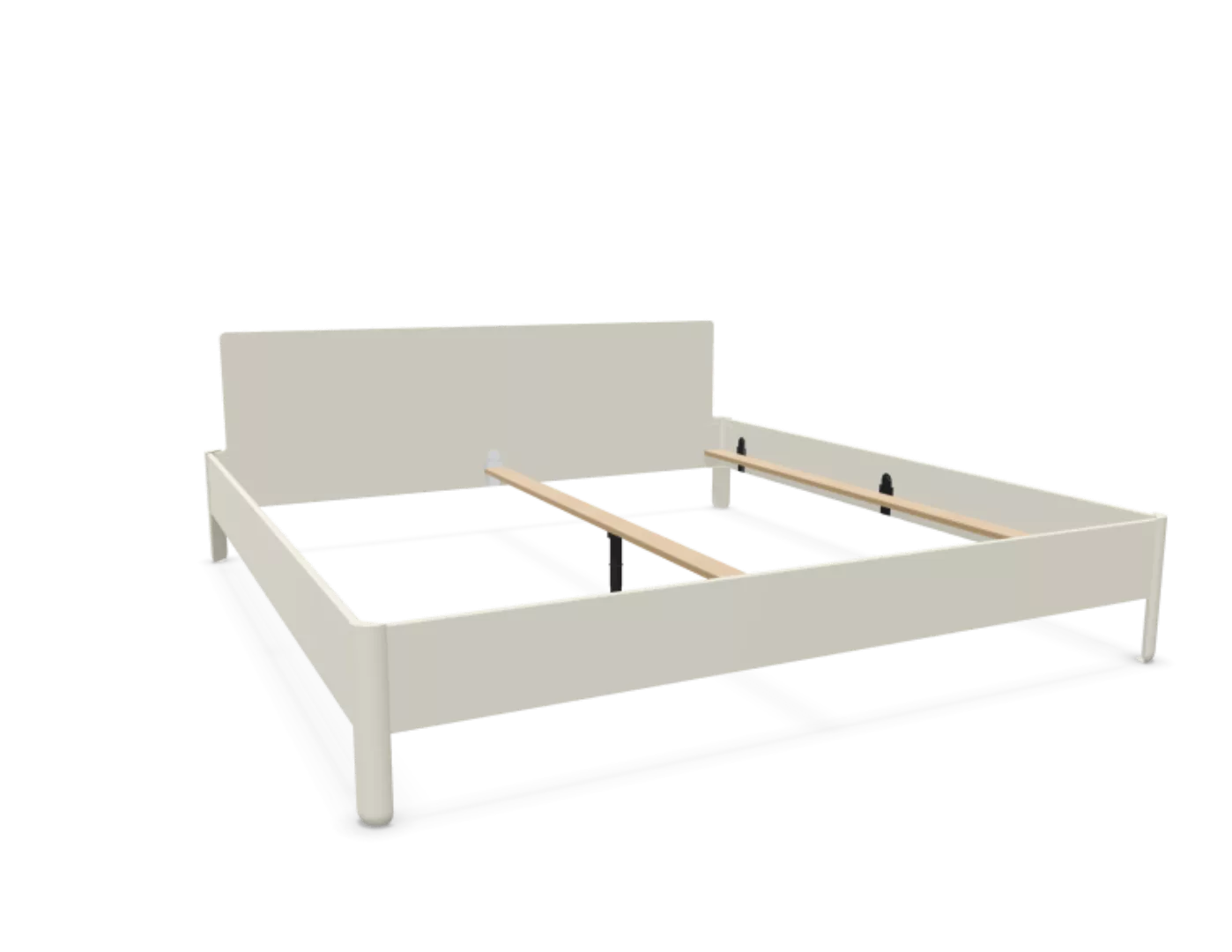 NAIT Doppelbett farbig lackiert Brillantgelb 200 x 210cm Mit Kopfteil günstig online kaufen