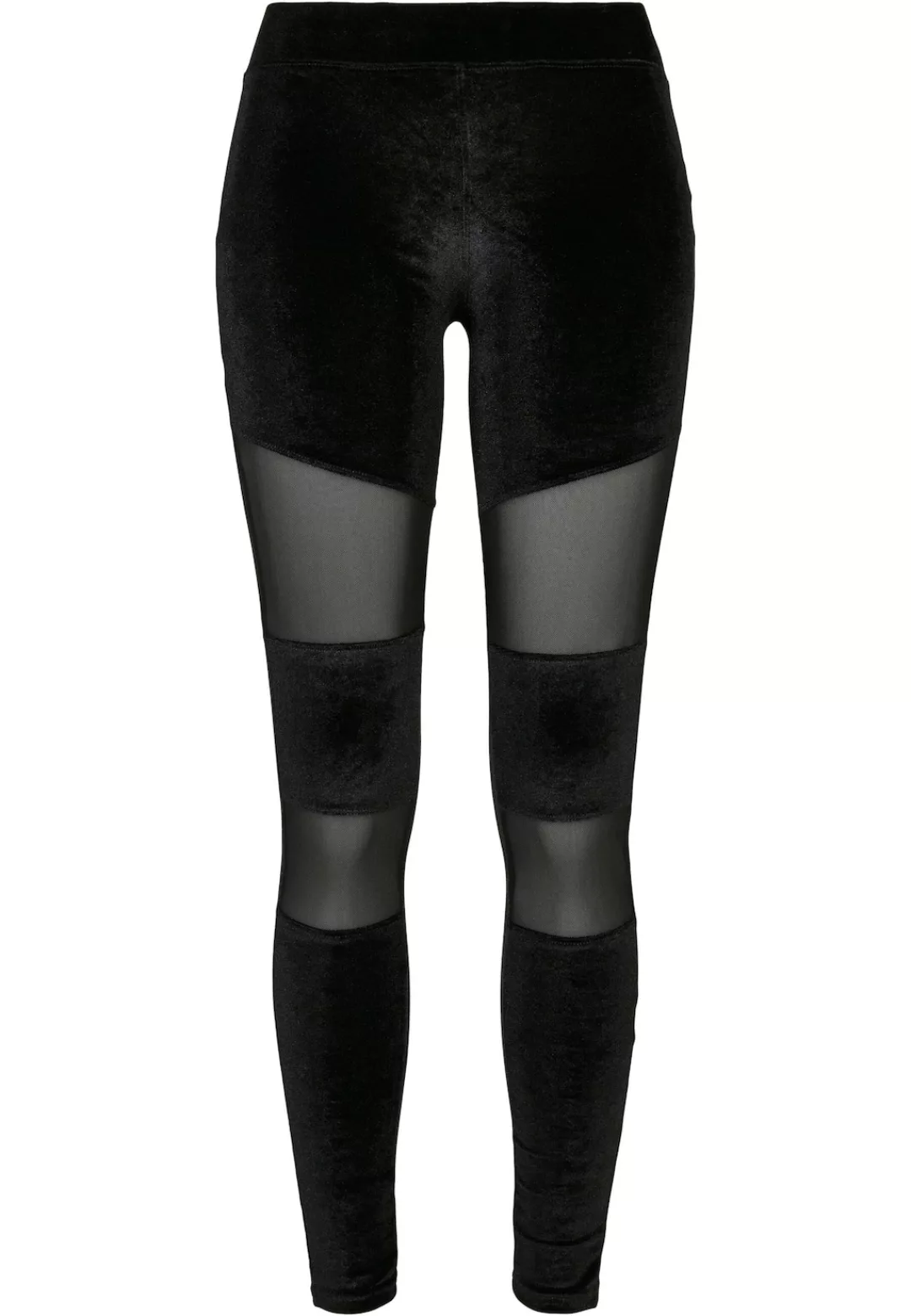 URBAN CLASSICS Leggings "Urban Classics Damen Ladies Velvet Tech Mesh Leggi günstig online kaufen