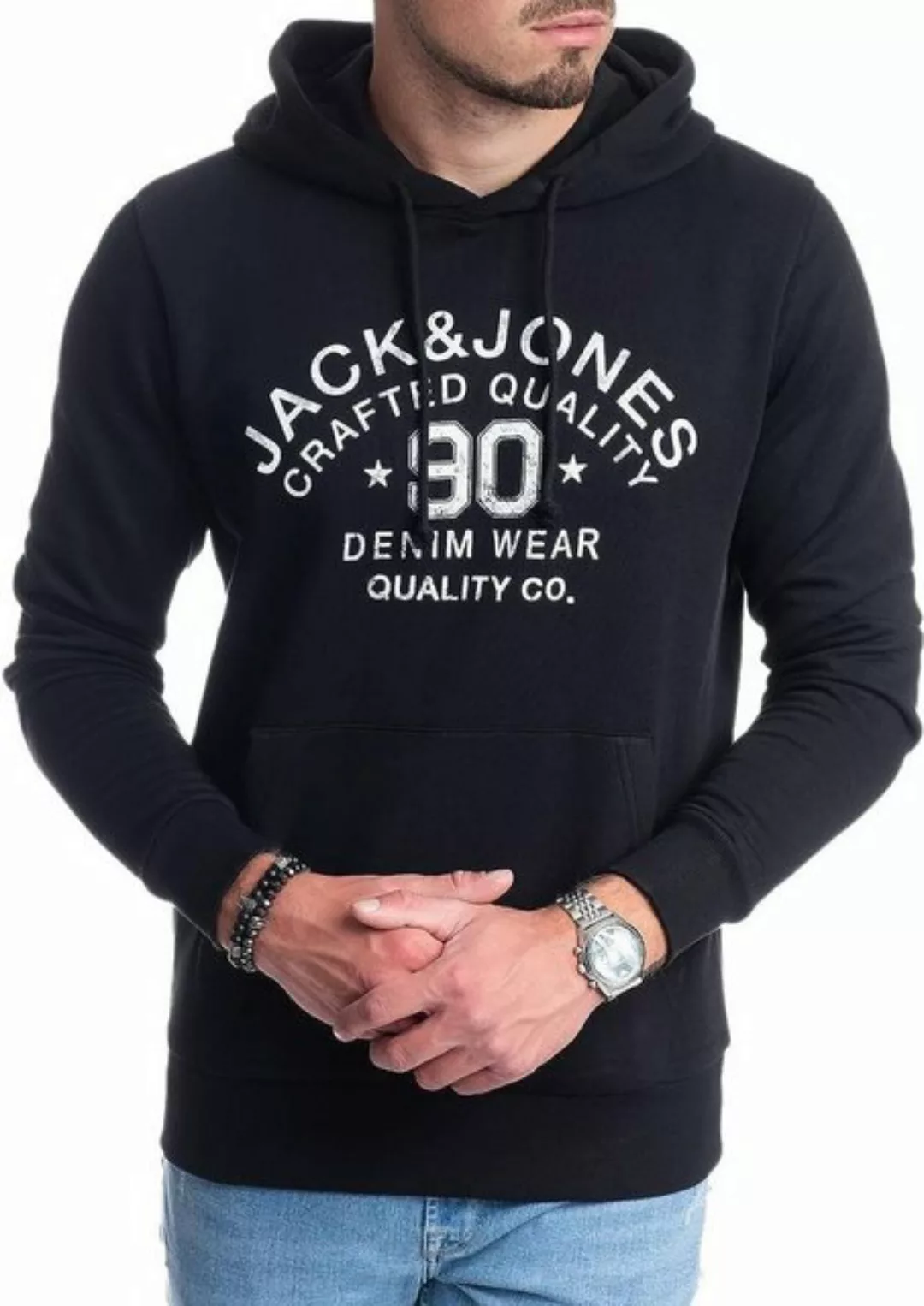 Jack & Jones Hoodie mit Kängurutasche, mit Kapuze, mit Logodruck günstig online kaufen