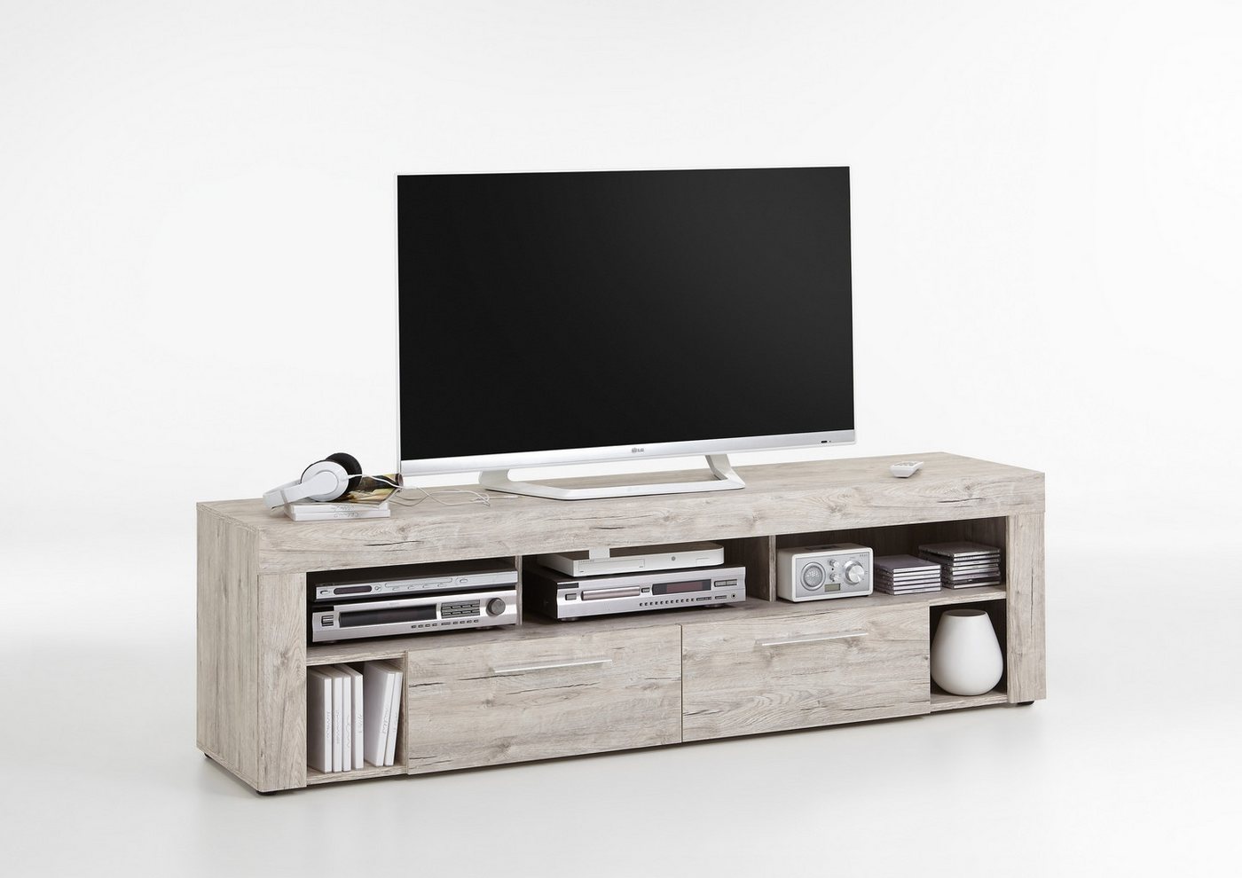 PREISBRECHER TV-Schrank VIBIO 2 in Sandeiche Dekor - 180x52,8x41,3cm (BxHxT günstig online kaufen