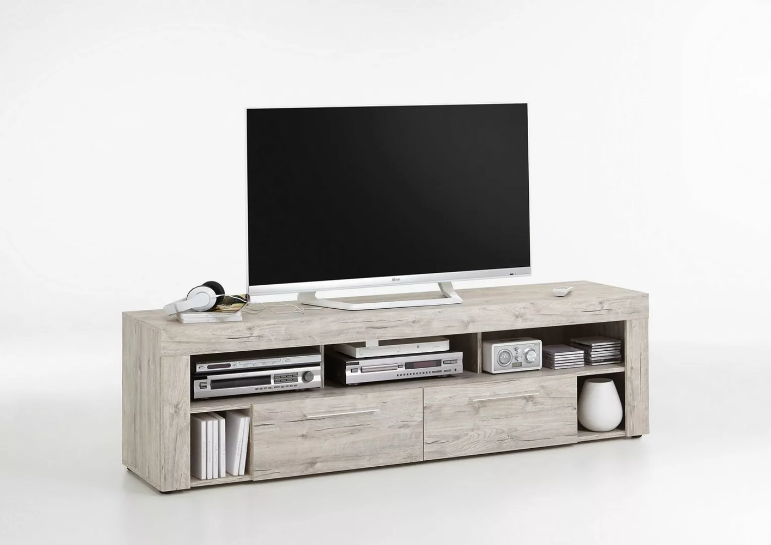 PREISBRECHER TV-Schrank VIBIO 2 in Sandeiche Dekor - 180x52,8x41,3cm (BxHxT günstig online kaufen