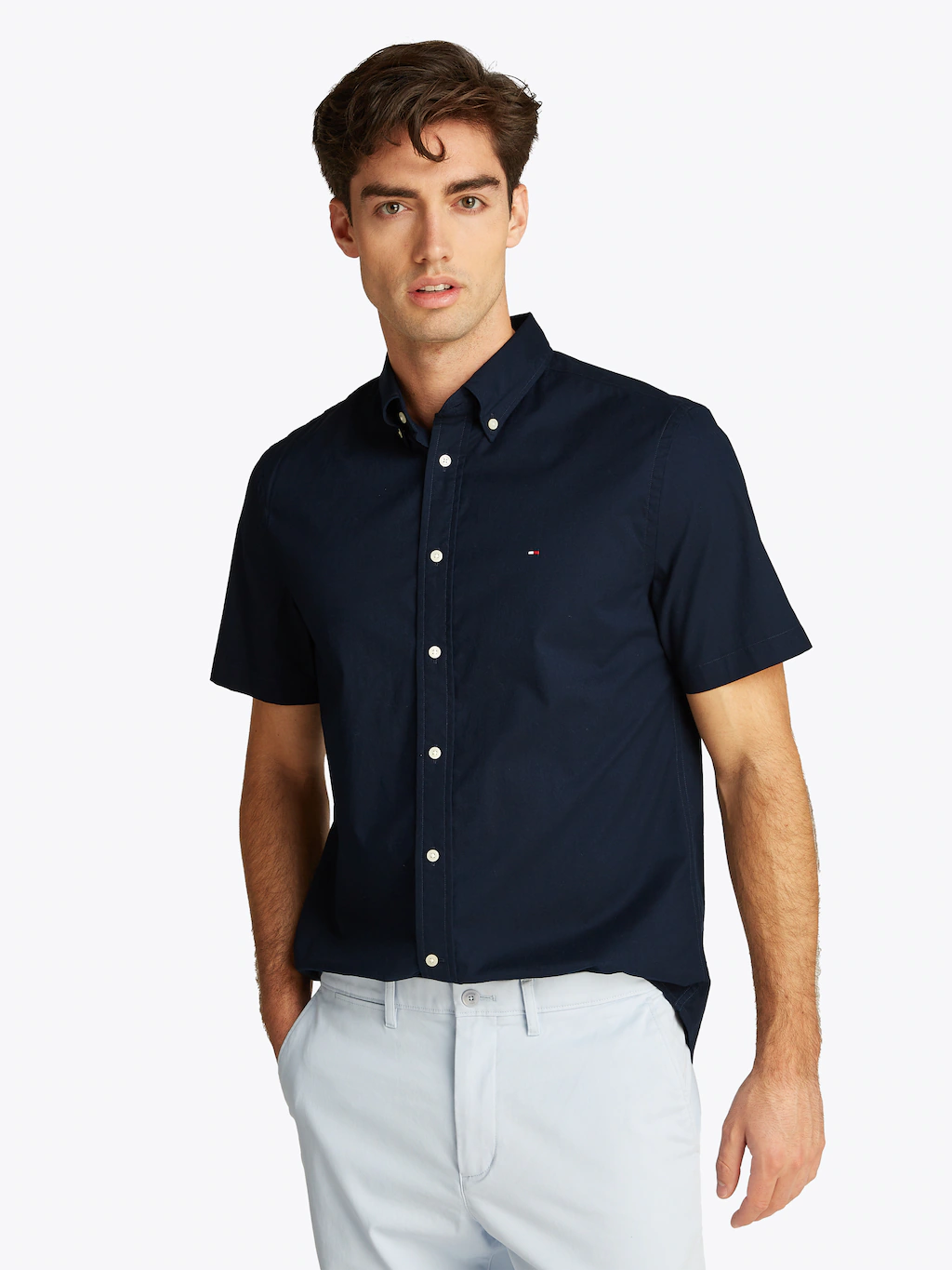 Tommy Hilfiger Kurzarmhemd "FLEX POPLIN SOLID S/S SHIRT" günstig online kaufen