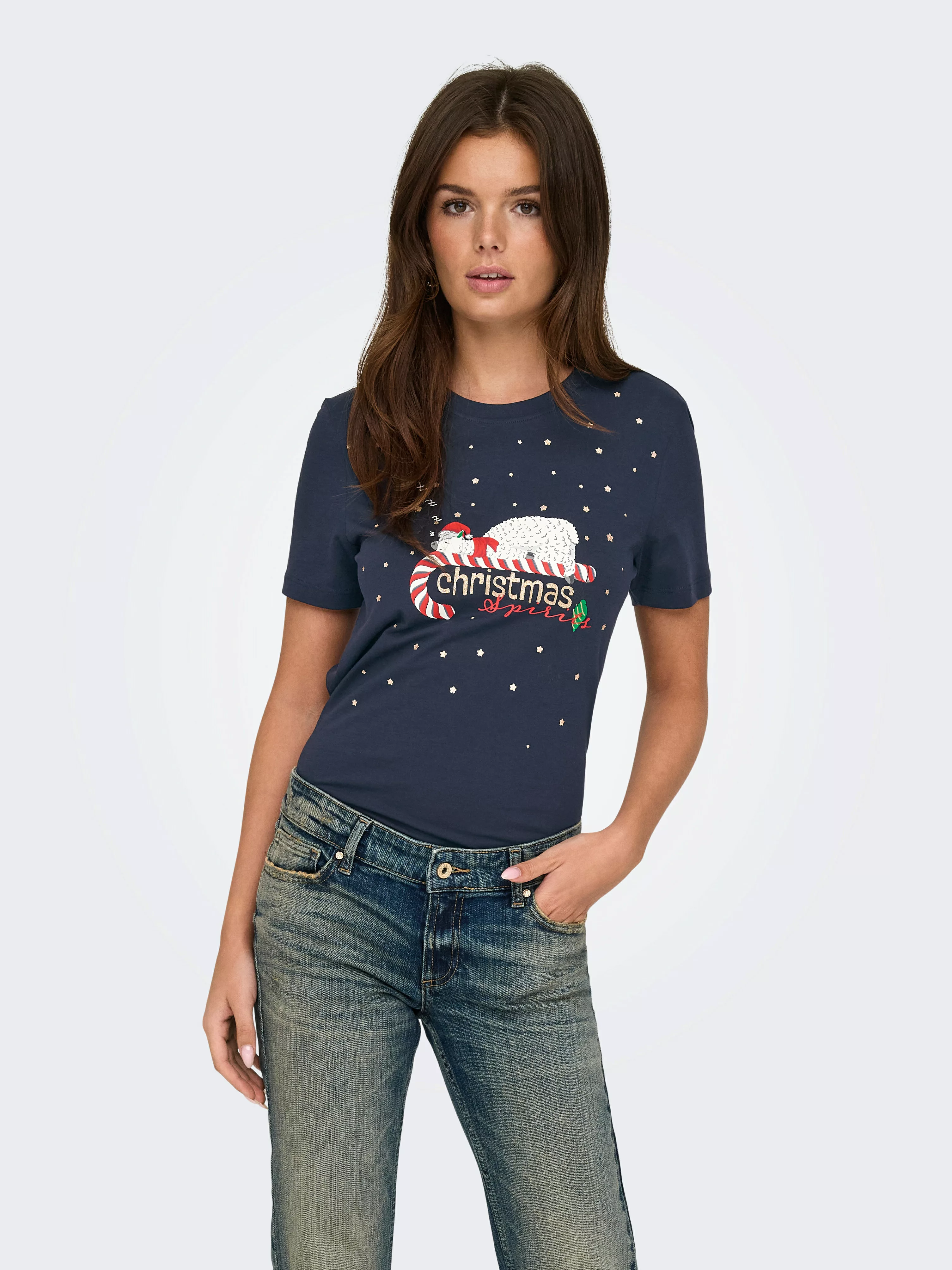 ONLY Rundhalsshirt ONLXMAS YRSA CHRISTMAS REG S/S TOP JRS für Weihnachten günstig online kaufen