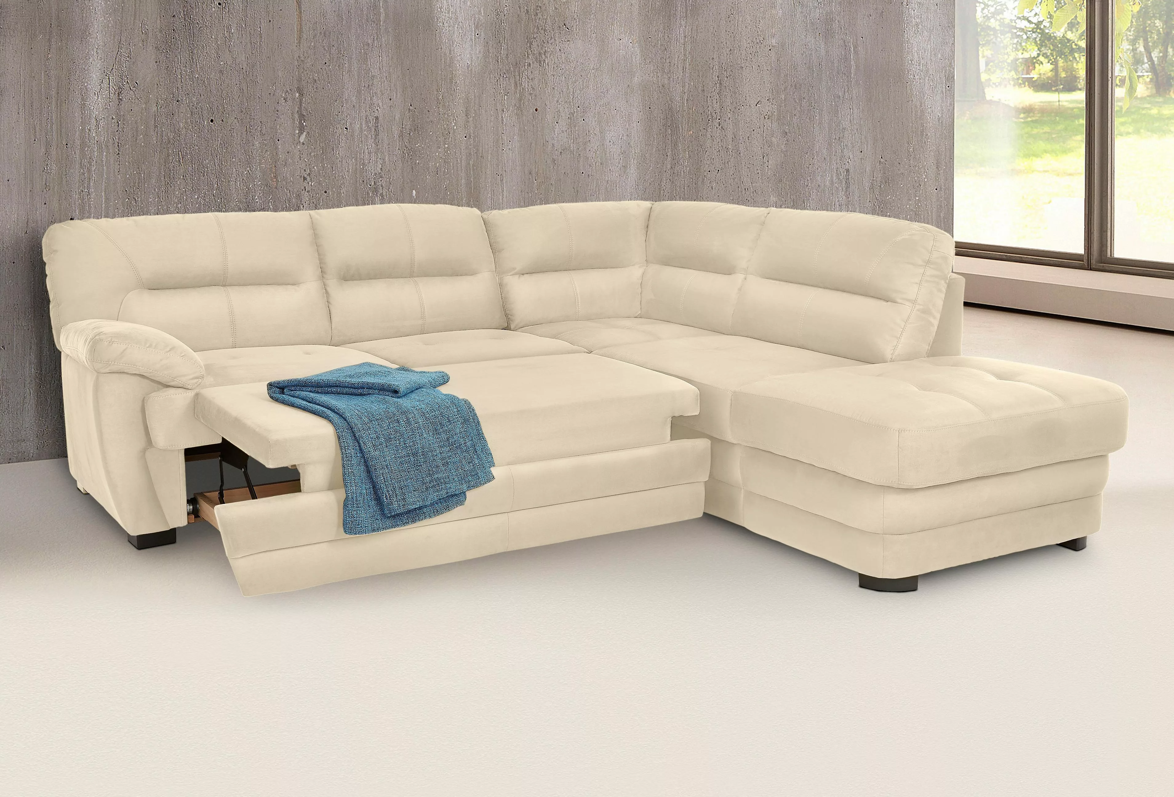 COTTA Ecksofa "Royale L-Form", wahlweise mit Bettfunktion günstig online kaufen