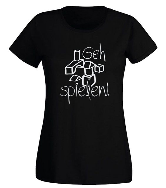 G-graphics T-Shirt Damen T-Shirt - Geh spielen! mit trendigem Frontprint, A günstig online kaufen