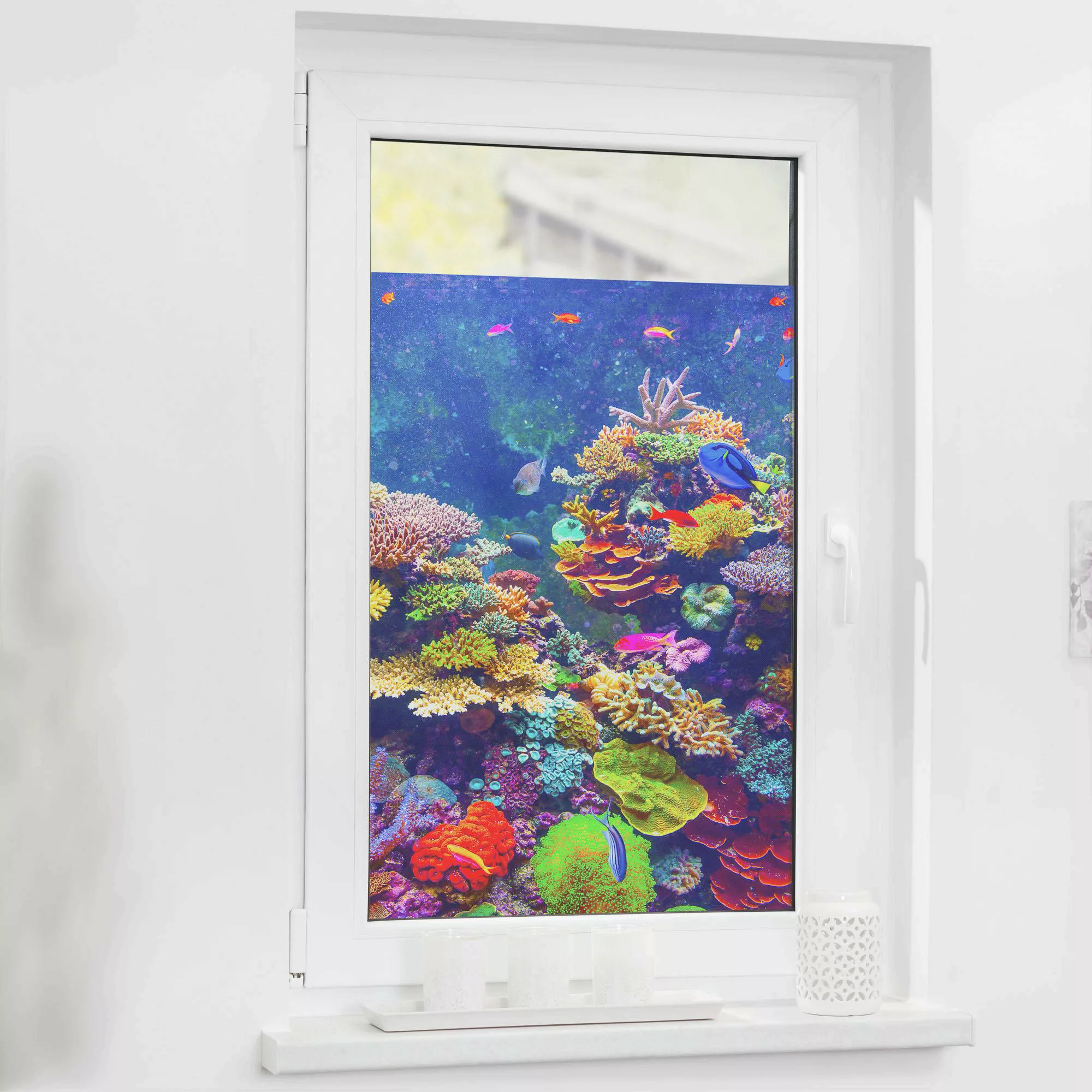 LICHTBLICK ORIGINAL Fensterfolie »Aquarium«, 1 St., blickdicht, strukturier günstig online kaufen