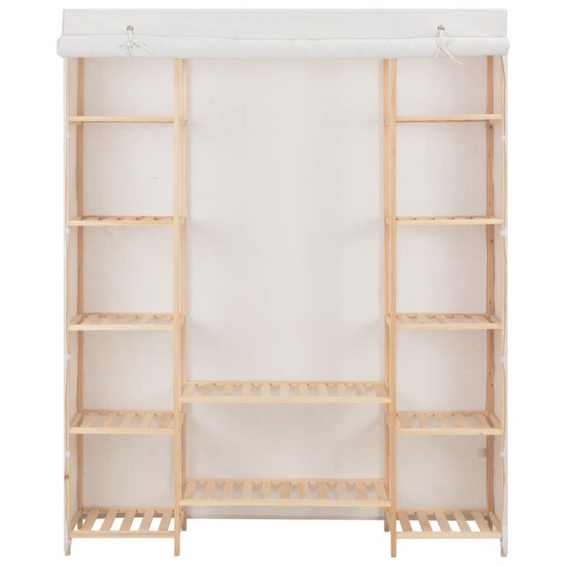 furnicato Kleiderschrank Weiß 135 x 40 x 170 cm Stoff günstig online kaufen