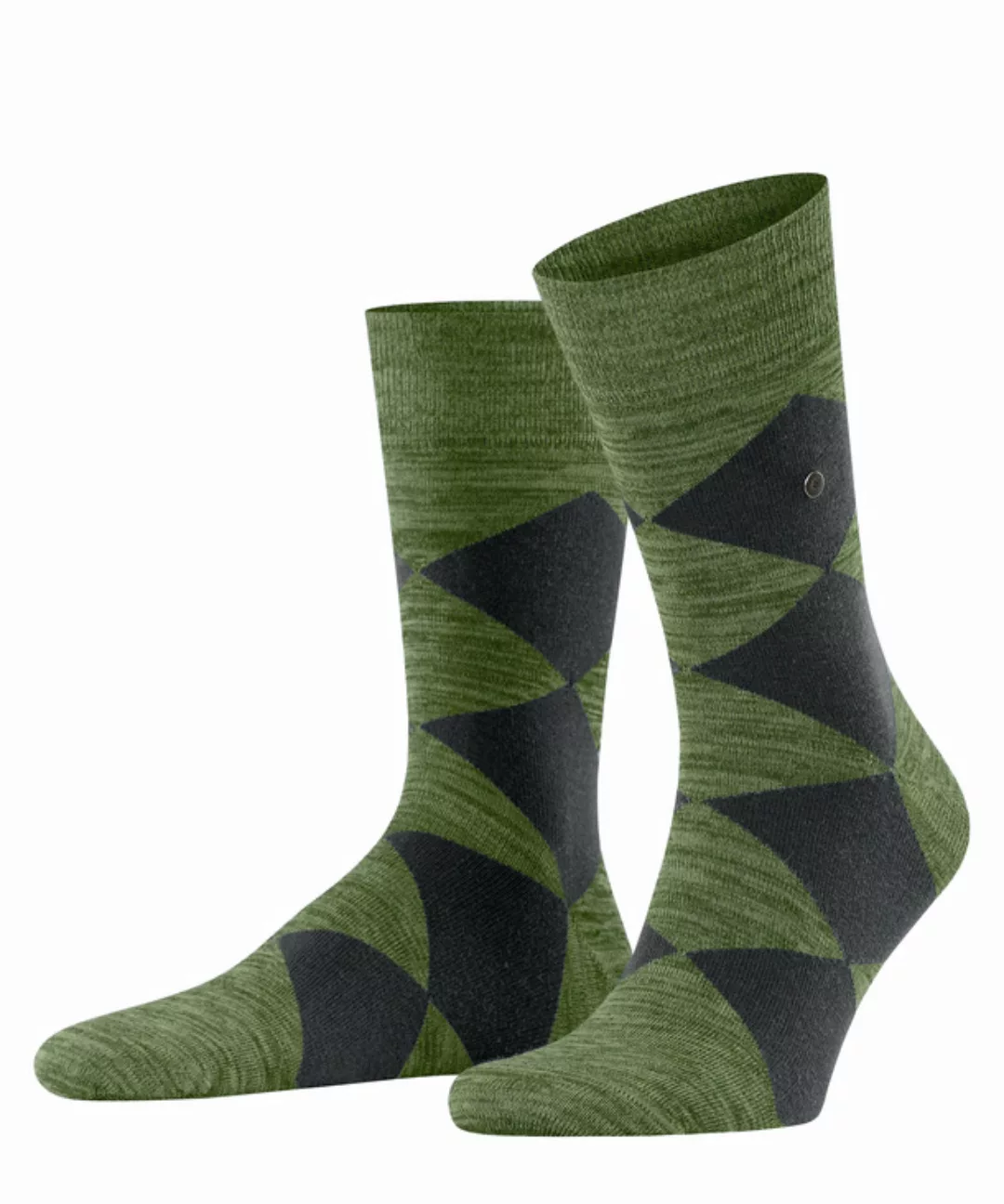 Burlington Multicolour Clyde Herren Socken, 40-46, Grün, Raute, Baumwolle, günstig online kaufen