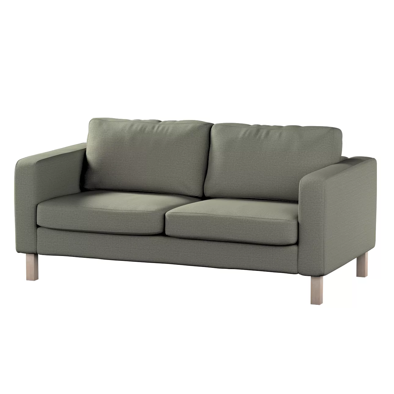 Bezug für Karlstad 2-Sitzer Sofa nicht ausklappbar, grau-beige, Sofahusse, günstig online kaufen