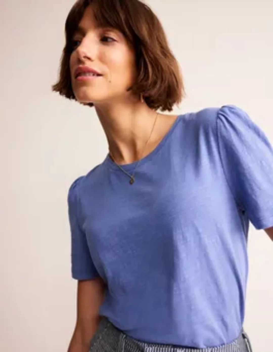 T-Shirt mit Puffärmeln aus Baumwolle Damen Boden, Ebbe und Flut günstig online kaufen