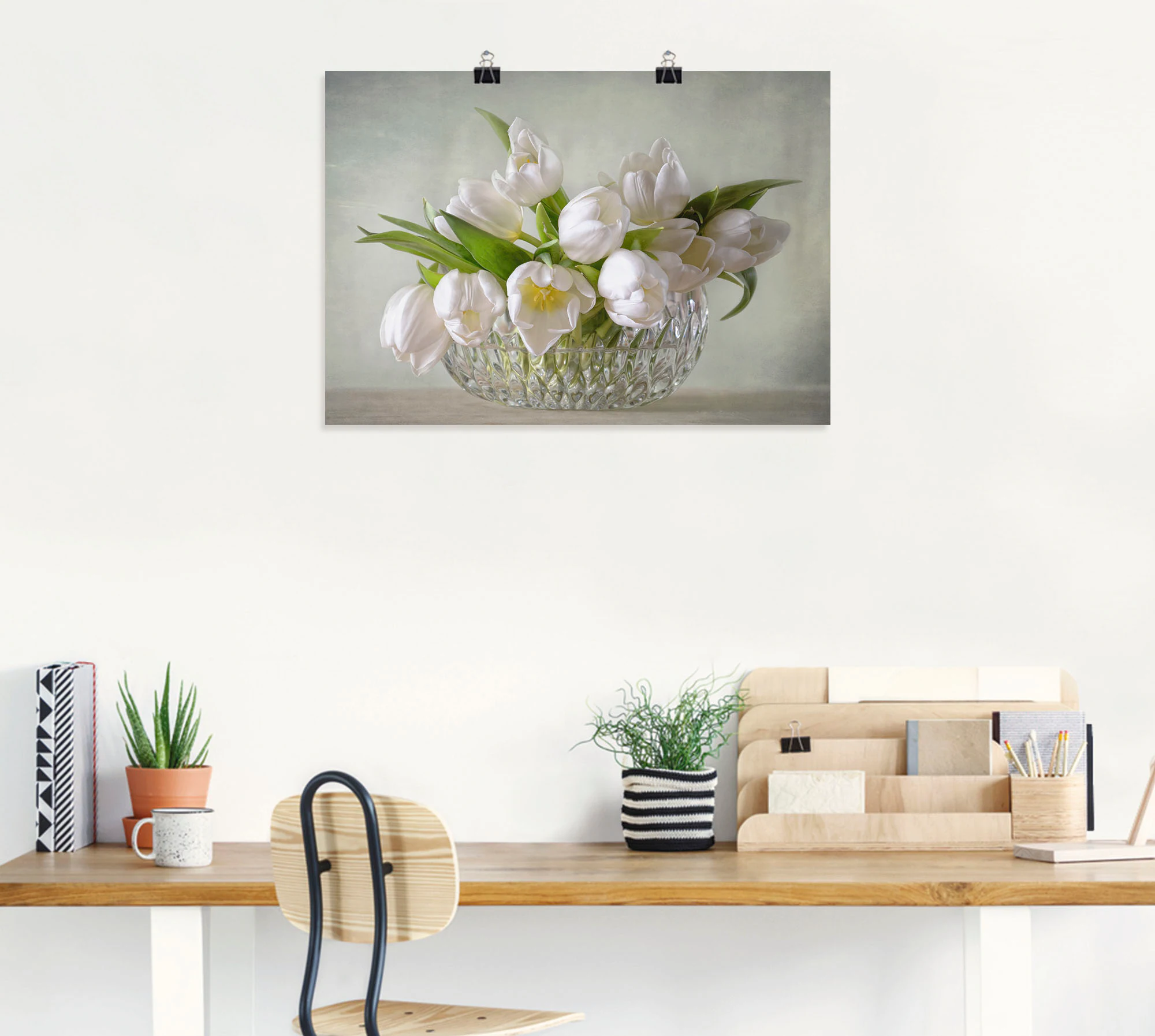 Artland Wandbild »Weiße Tulpen«, Blumen, (1 St.), als Leinwandbild, Poster, günstig online kaufen