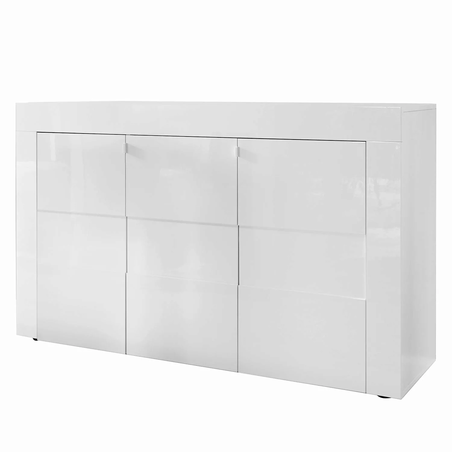 home24 LC Spa Sideboard Easy I Hochglanz Weiß Spanplatte 138x84x42 cm (BxHx günstig online kaufen