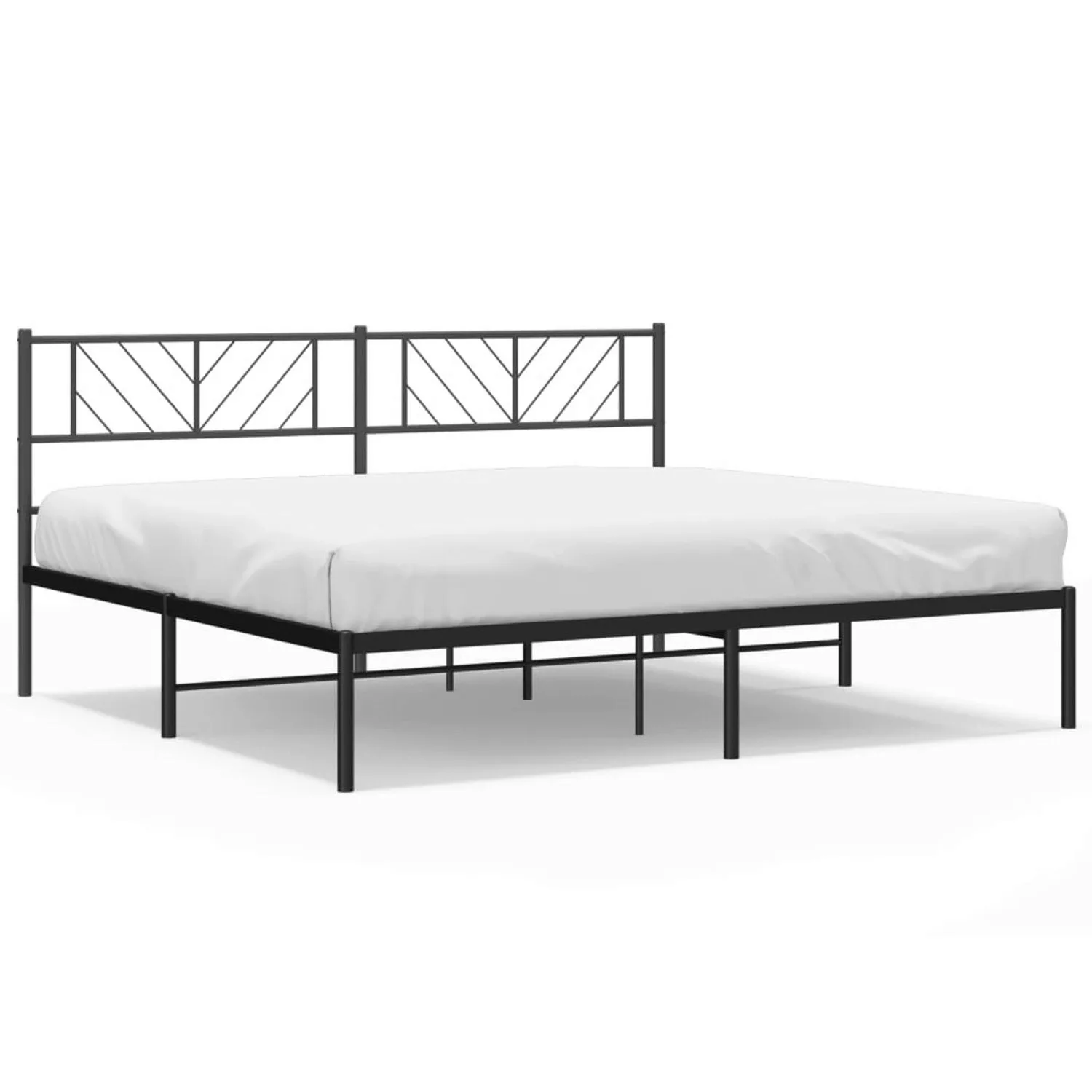 vidaXL Bettgestell mit Kopfteil Metall Schwarz 183x213 cm Modell 111883550 günstig online kaufen