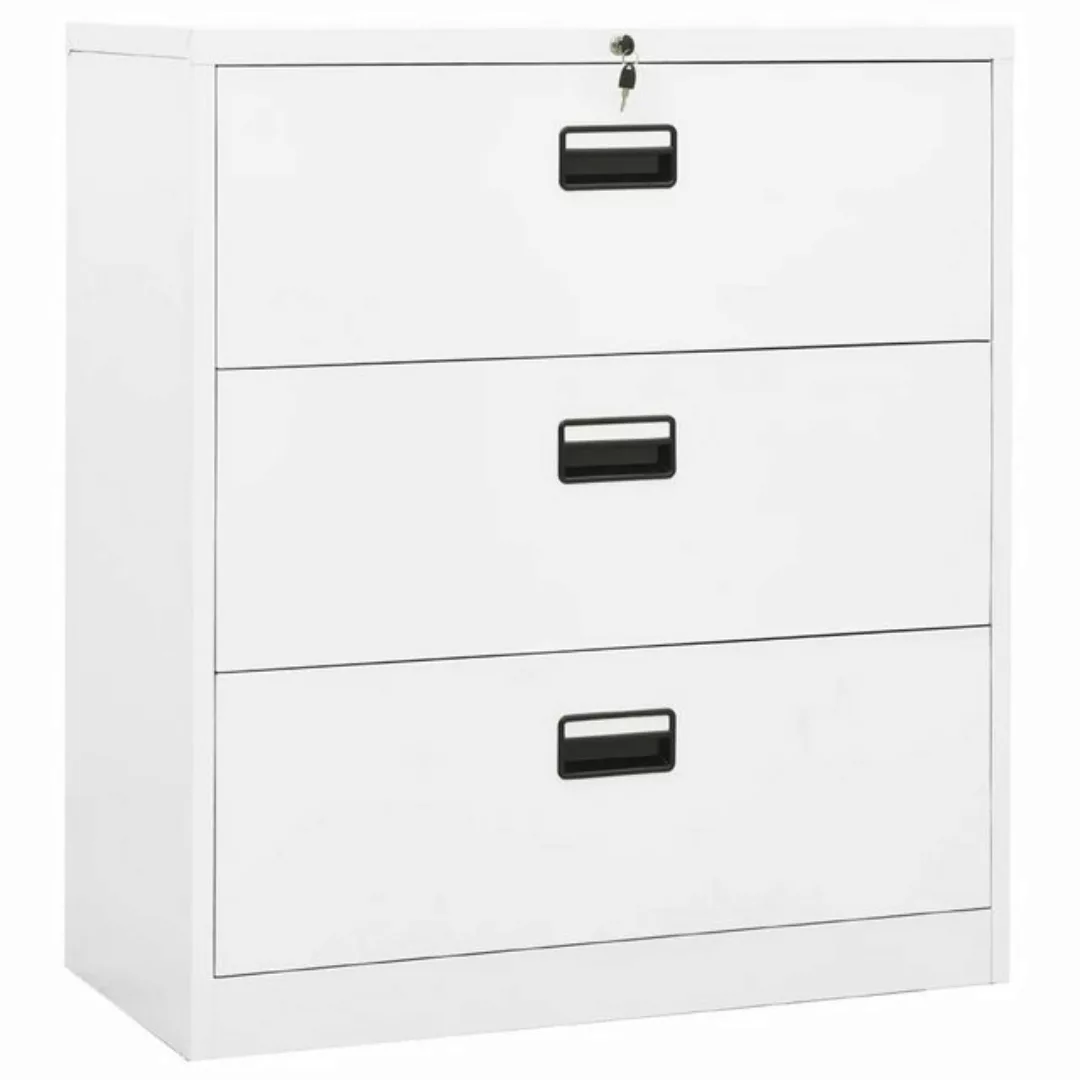 furnicato Aktenschrank Weiß 90x46x103 cm Stahl günstig online kaufen