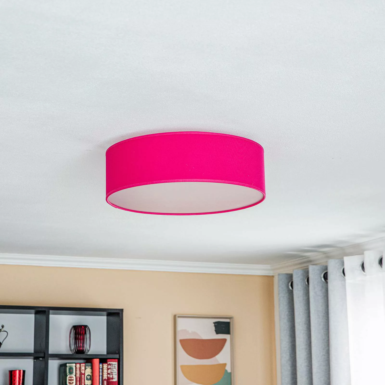 Euluna Roller Decke, Stoffschirm pink, Ø 40 cm günstig online kaufen