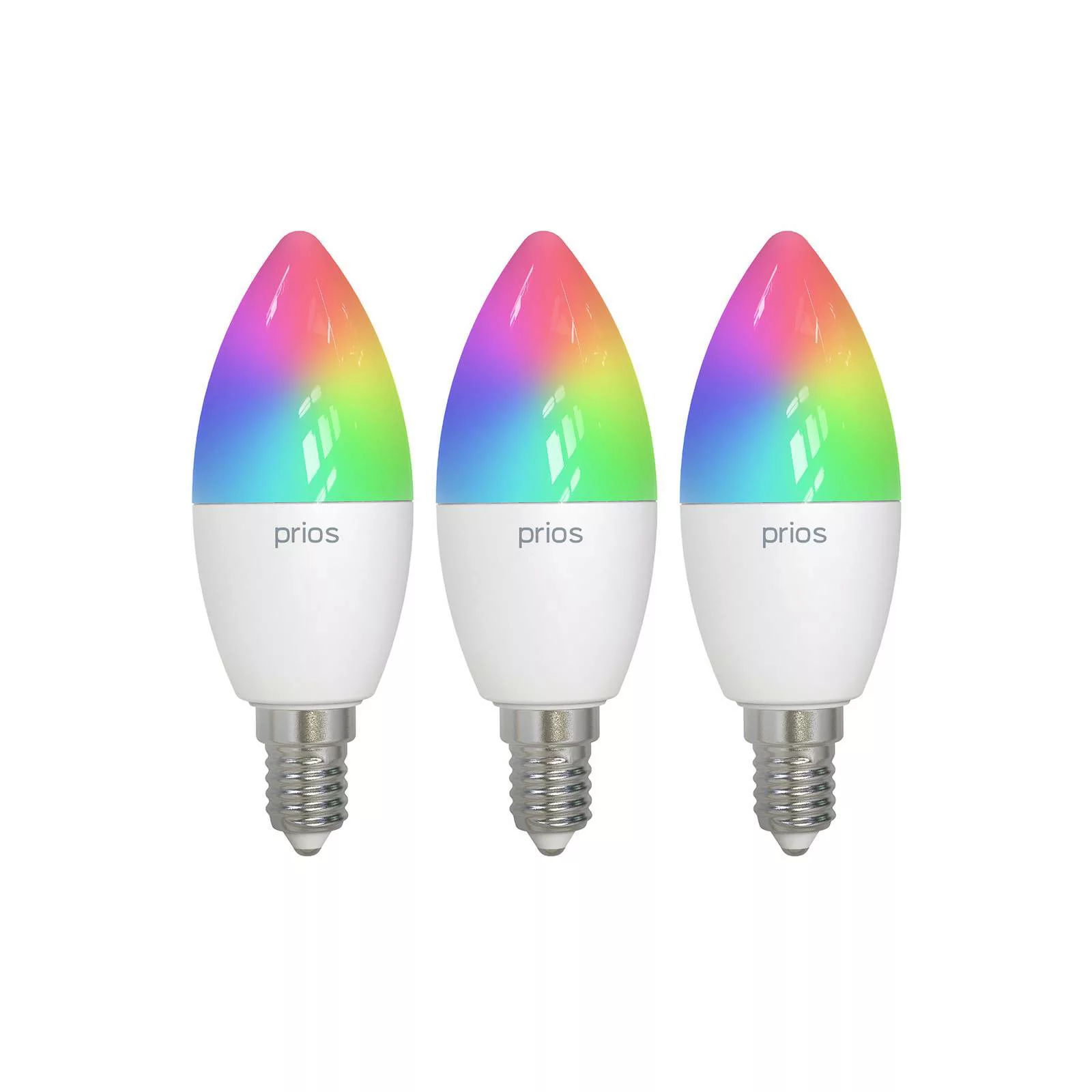 Prios Smart LED-Kerzenlampe E14 4,9W RGBW CCT Tuya matt 3er günstig online kaufen