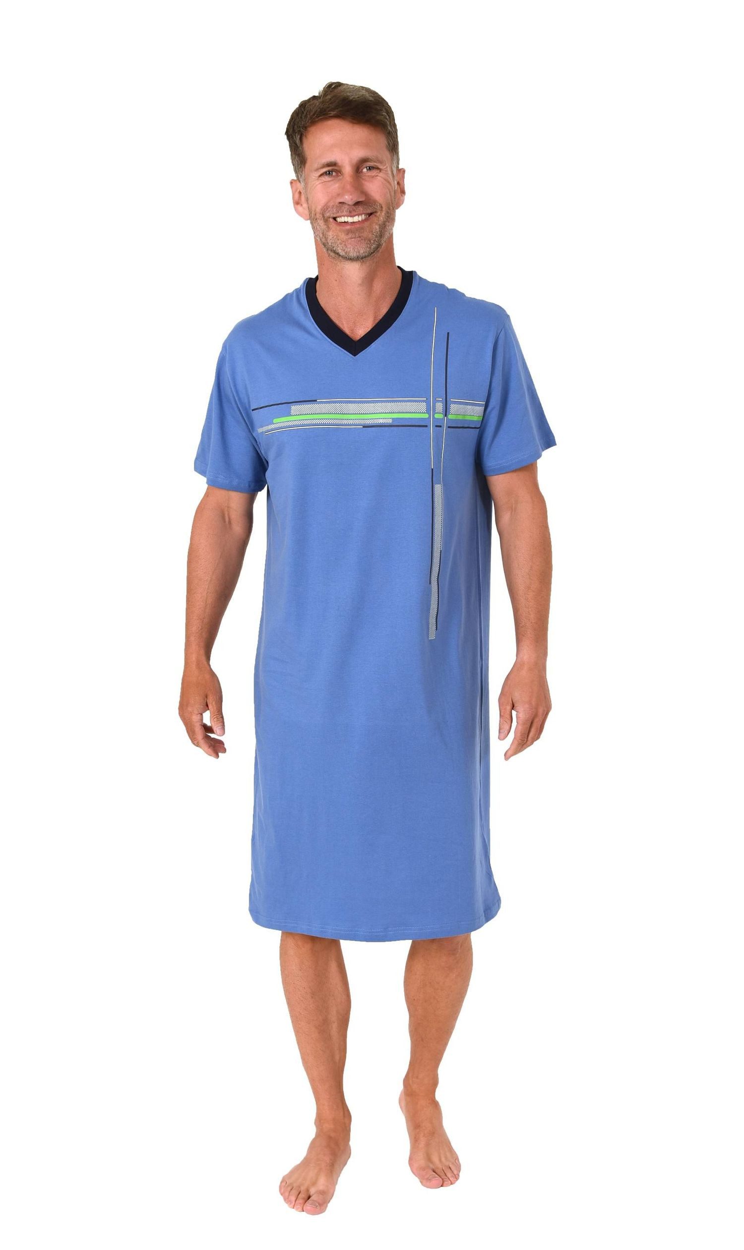 Normann Pyjama Normann Herren kurzarm Nachthemd günstig online kaufen