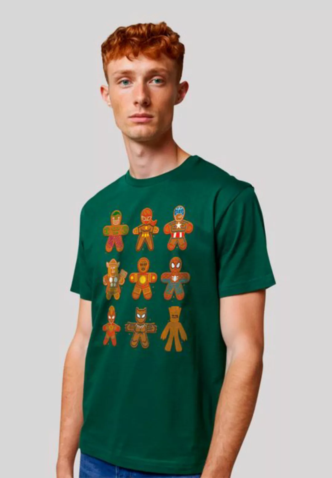 F4NT4STIC T-Shirt Marvel Universe Christmas Gingerbread Avengers Premium Qu günstig online kaufen