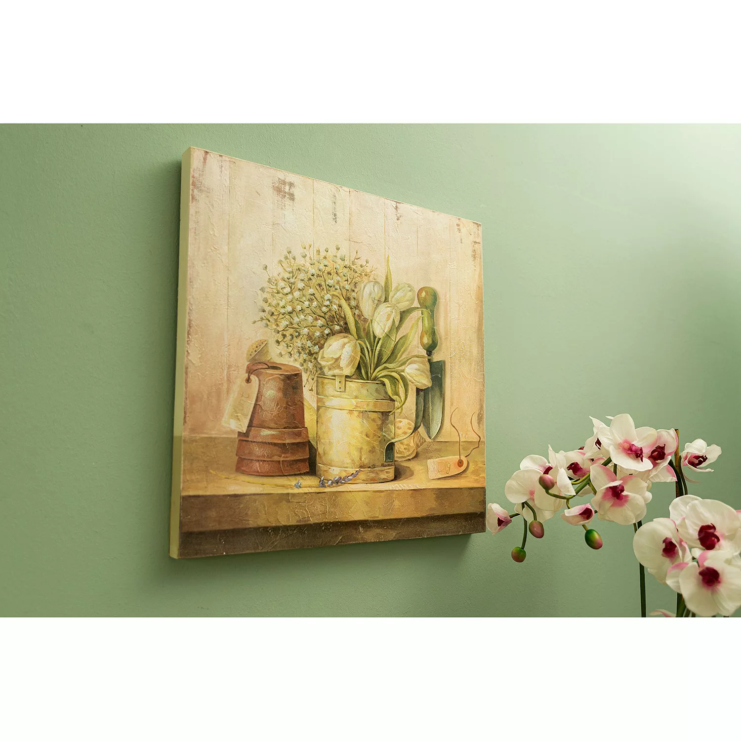 Myflair Möbel & Accessoires Wandbild "Elin", Wanddeko, Motiv Blumen, 50x50 günstig online kaufen
