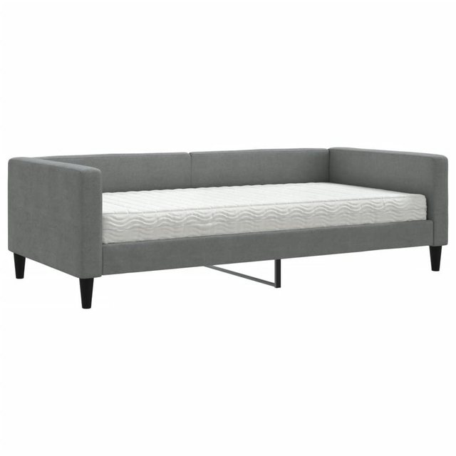 vidaXL Gästebett Gästebett Tagesbett mit Matratze Dunkelgrau 100x200 cm Sto günstig online kaufen