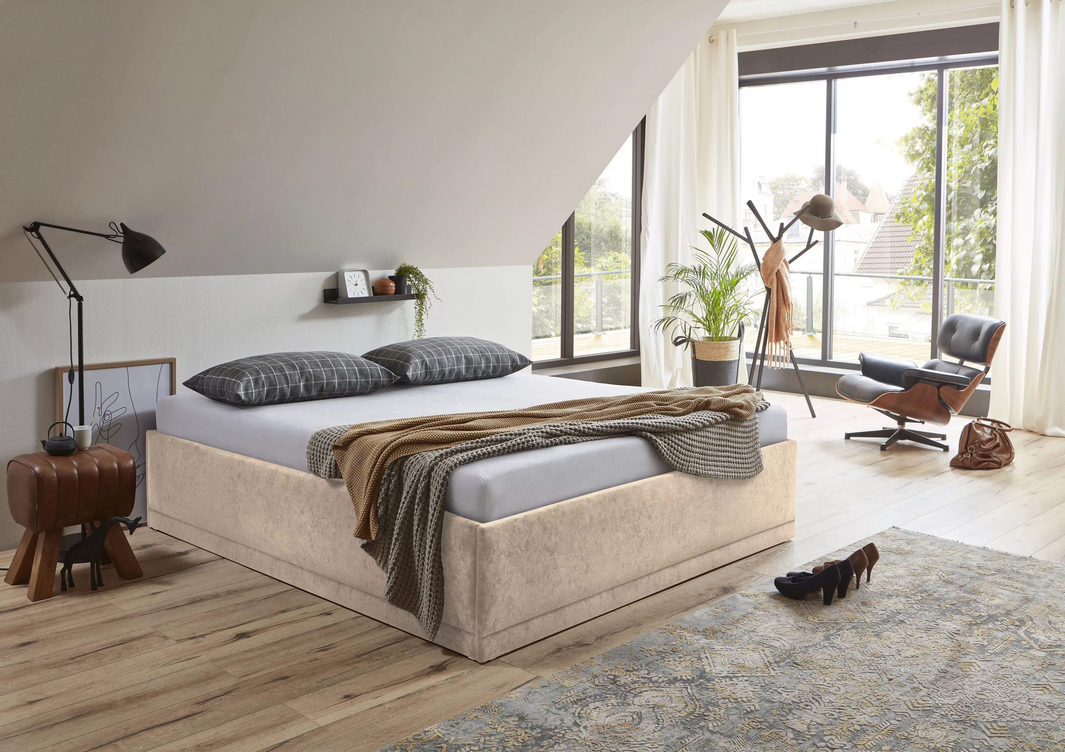 Westfalia Schlafkomfort Polsterbett Texel, Komforthöhe mit Zierkissen, Bett günstig online kaufen