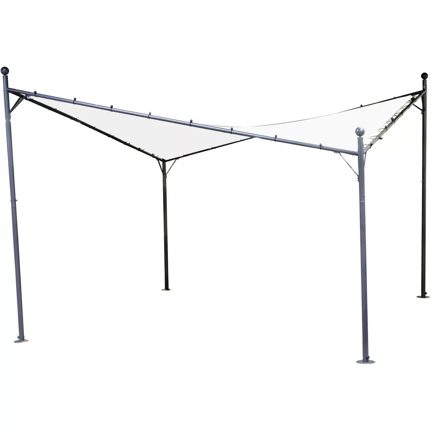 Siena Garden Pavillon Berlino 400 cm x 400 cm Weiß günstig online kaufen