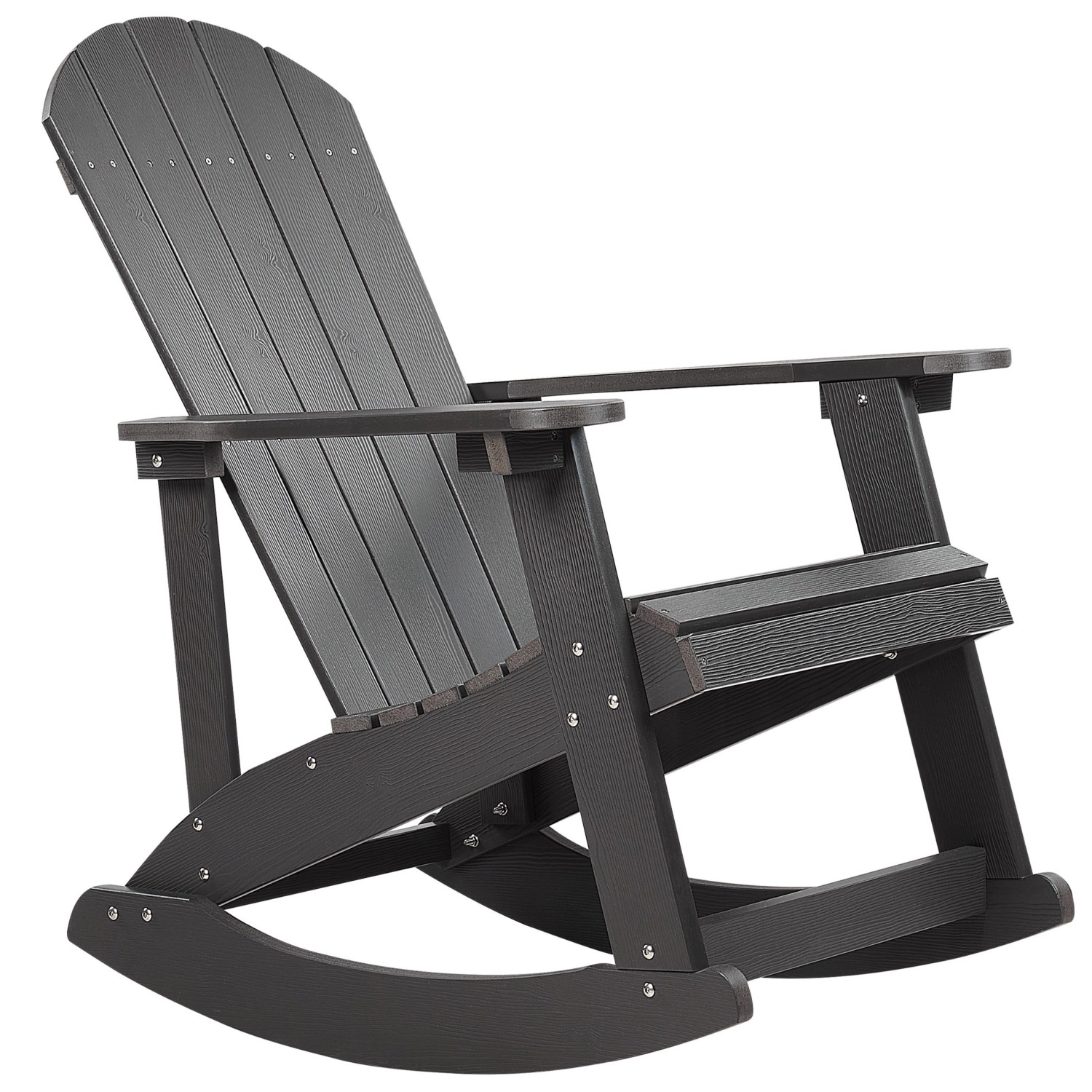 Beliani Schaukelstuhl Grau 94x76x100 günstig online kaufen