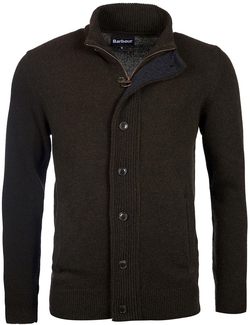 Barbour Zip Pull Lambswool Dunkelgrün - Größe XL günstig online kaufen