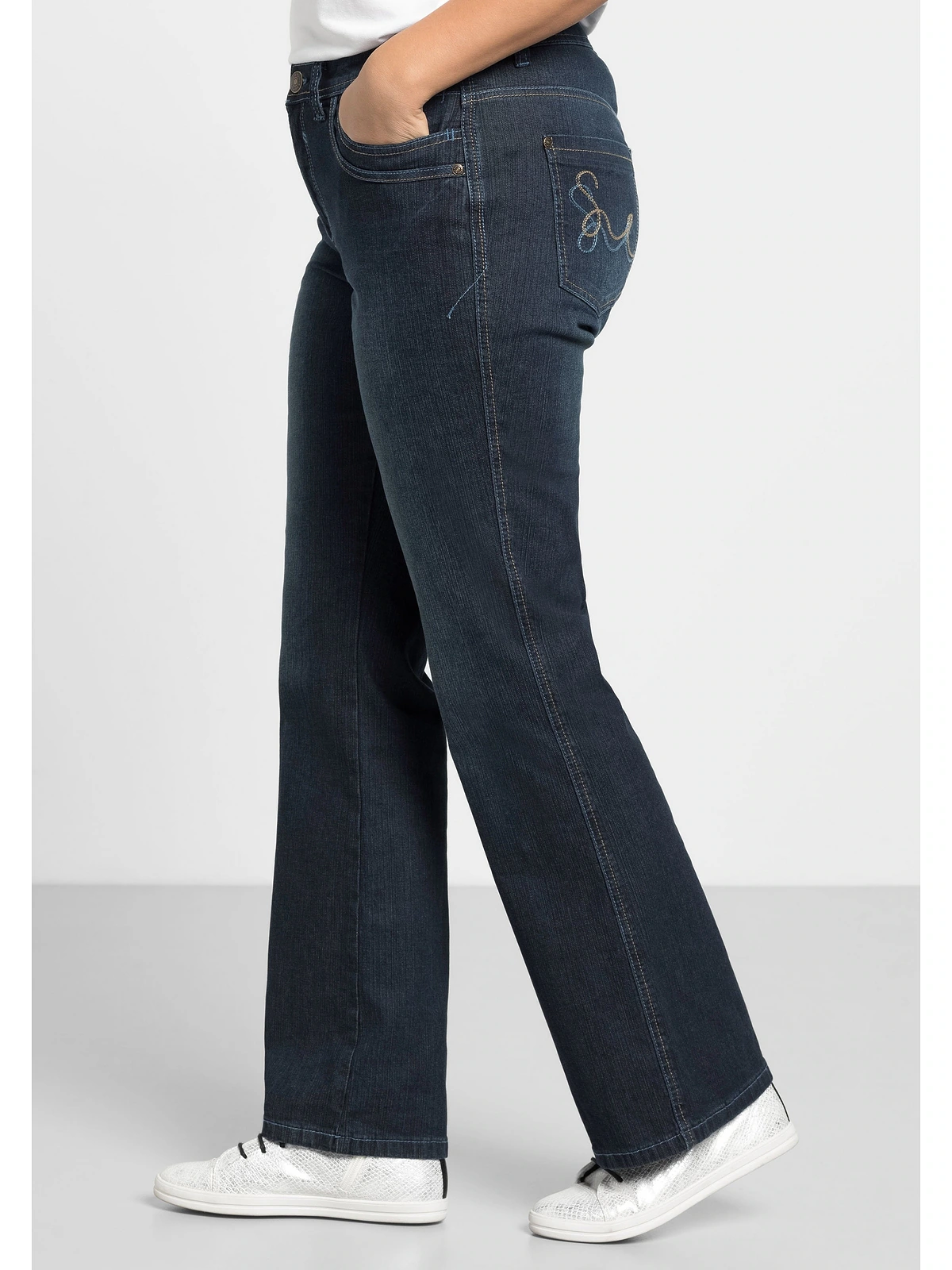 Sheego Stretch-Jeans "Große Größen", mit Used-Effekten günstig online kaufen