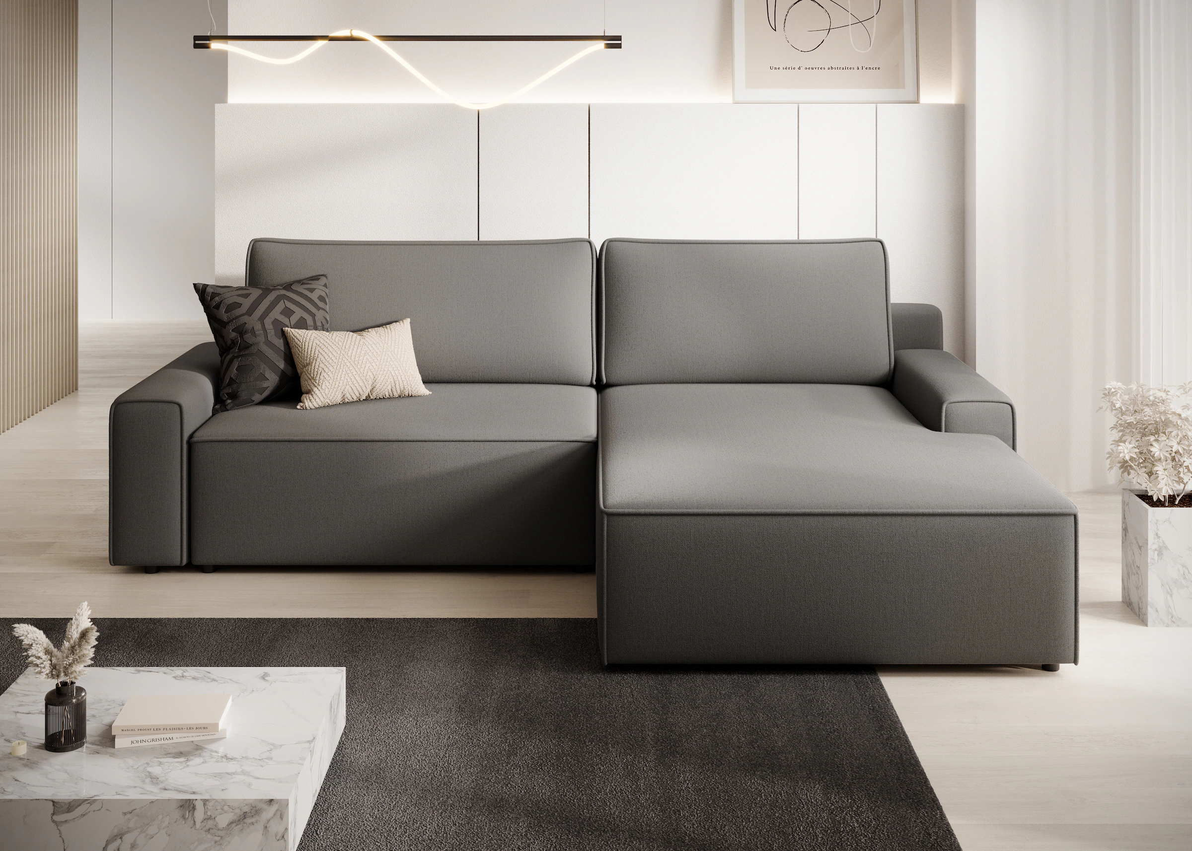 TRENDMANUFAKTUR Ecksofa "Challenge, Schlafsofa mit Bettkasten, Couch in L-F günstig online kaufen