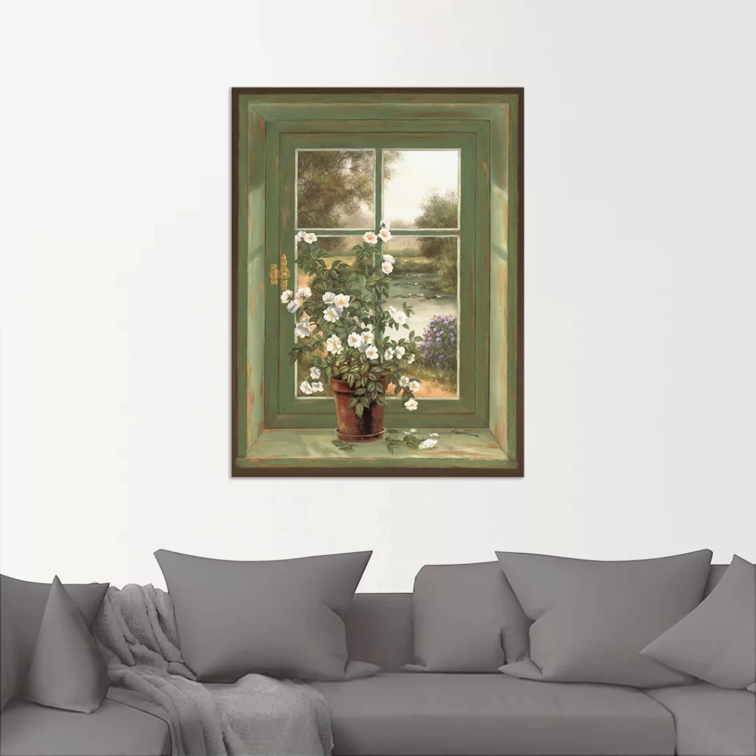 Artland Wandbild "Wildrosen am Fenster", Arrangements, (1 St.), als Alubild günstig online kaufen