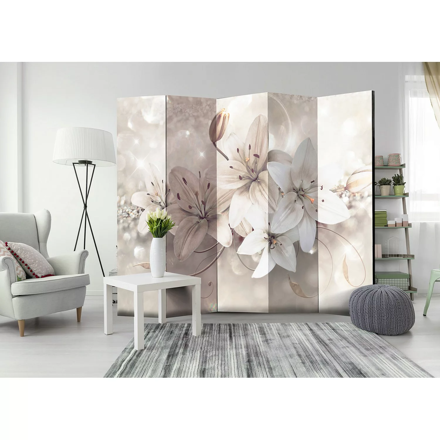 home24 Paravent Diamond Lilies günstig online kaufen