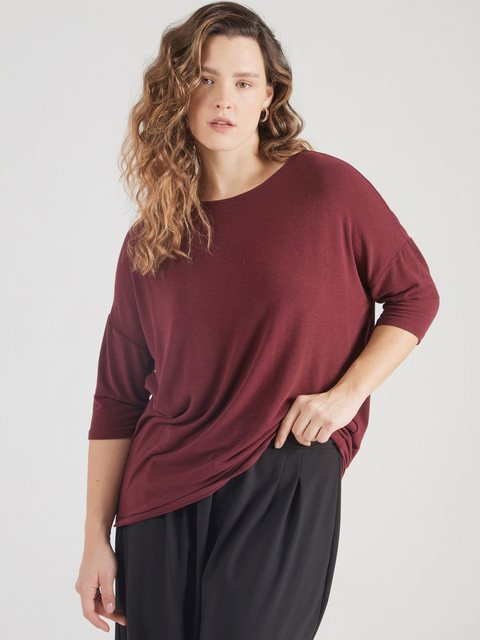 ONLY CARMAKOMA 3/4-Arm-Shirt CARLAMOUR (1-tlg) Plain/ohne Details günstig online kaufen