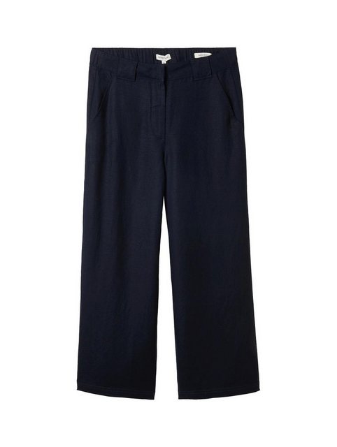 TOM TAILOR Stoffhose culotte linen pants, sky captain blue günstig online kaufen