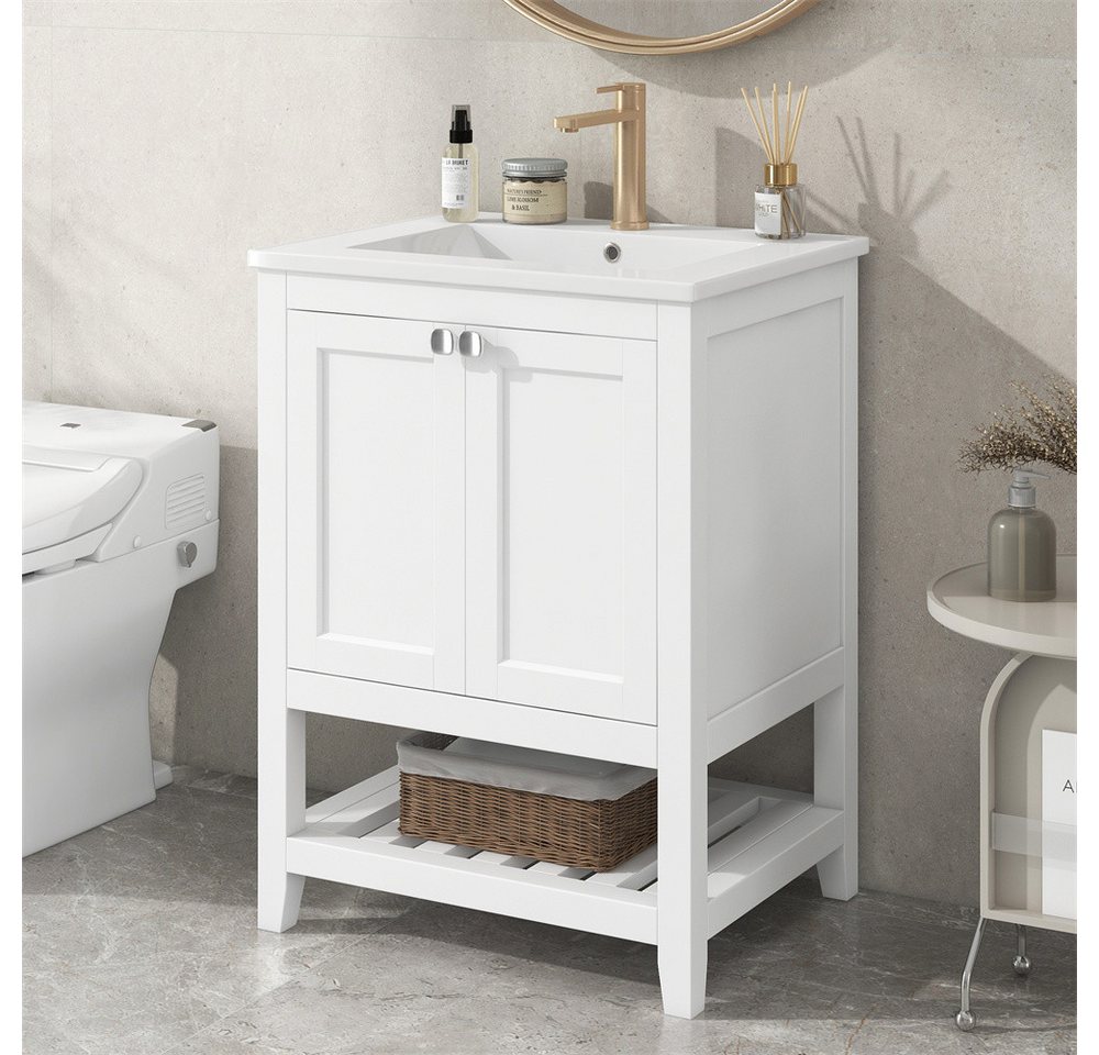 Sweiko Waschbeckenunterschrank Badmöbel Einzel Waschtisch mit Unterschrank günstig online kaufen