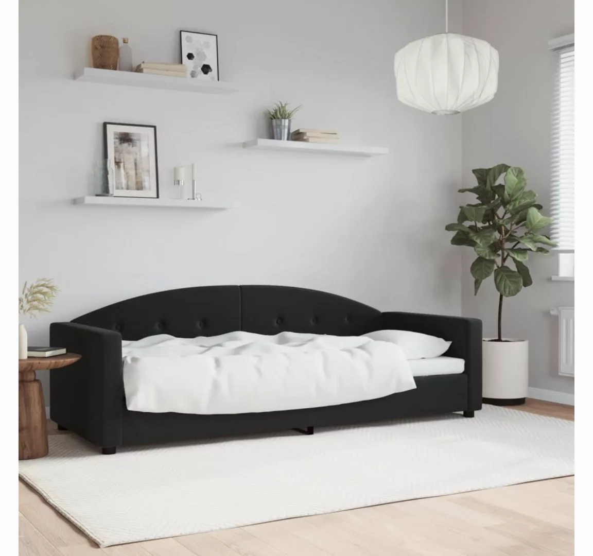 vidaXL Gästebett Tagesbett Schwarz 80x200 cm Samt Gästebett Gästecouch Gäst günstig online kaufen