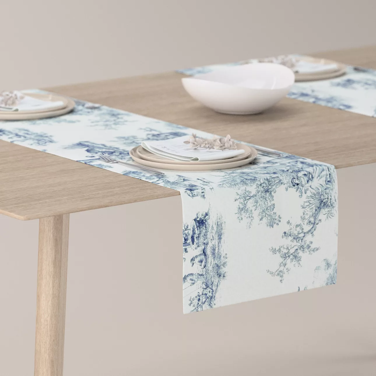 Tischläufer, creme- blau, 40 x 130 cm, Avinon (132-66) günstig online kaufen