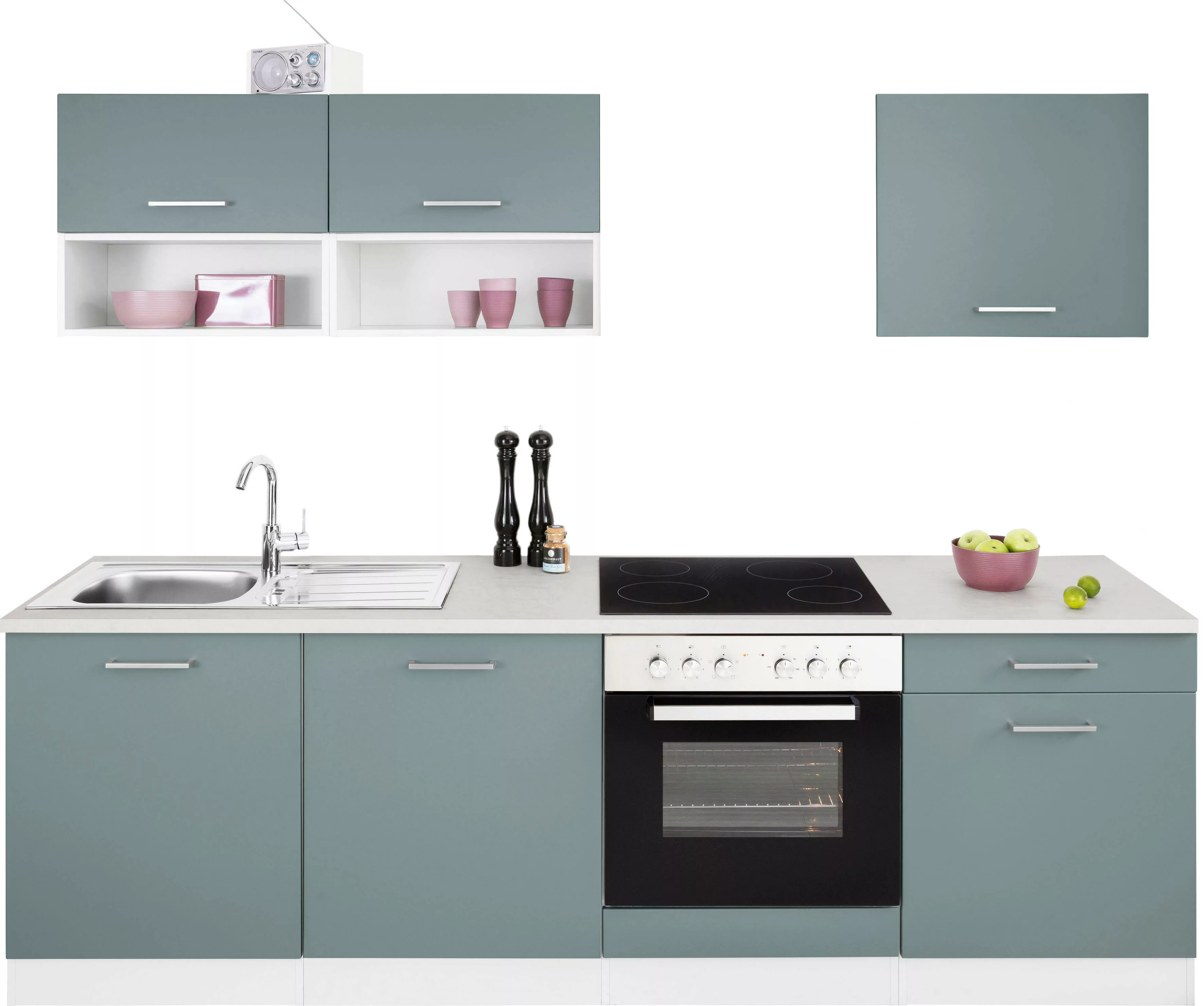 HELD MÖBEL Küchenzeile "Visby", ohne E-Geräte, Breite 240 cm für Geschirrsp günstig online kaufen