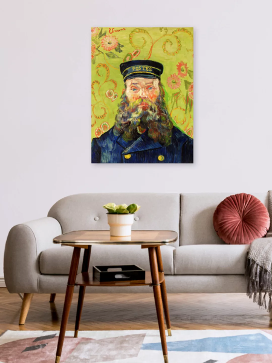 Poster / Leinwandbild - Vincent Van Gogh: Der Postbote (Joseph Roulin) günstig online kaufen