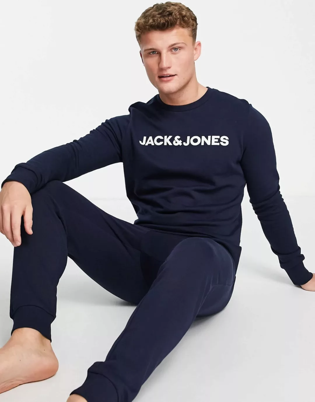 Jack & Jones Lounge Schlafanzug 2XL Navy Blazer / Detail Navy Blazer günstig online kaufen