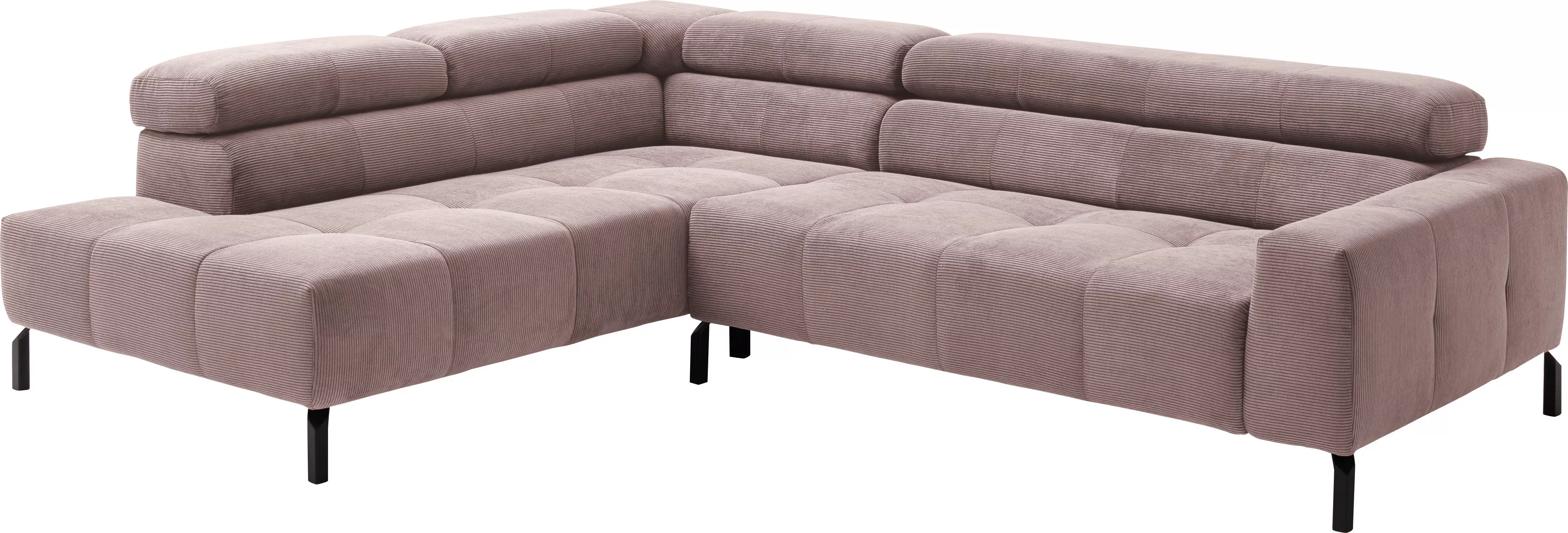 Places of Style Ecksofa "Cleveland, L-Form, incl. Kopfteilverstellung, Brei günstig online kaufen